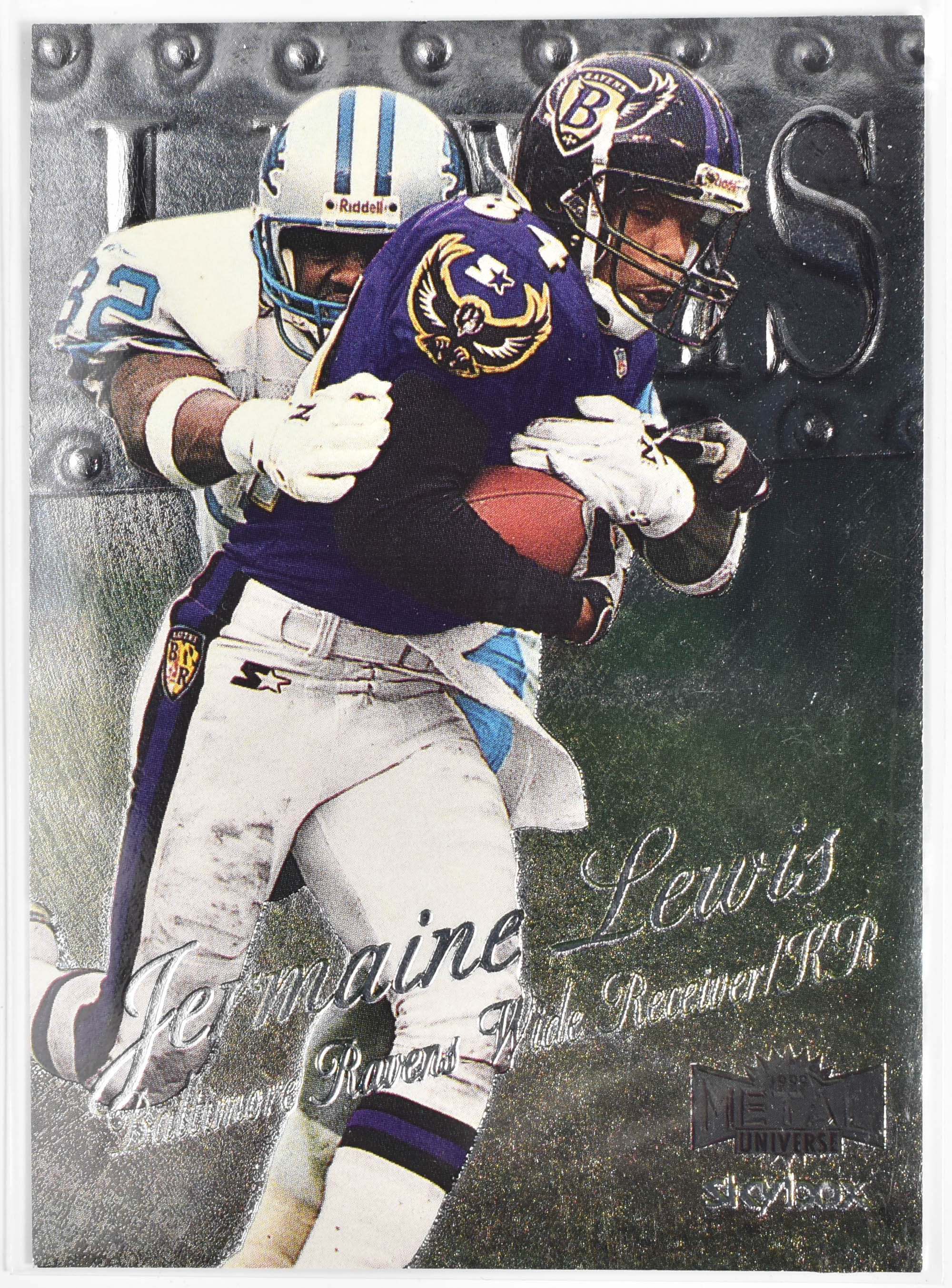 Jermaine Lewis 179 Fleer 1999 Skybox Metal99 Ravens