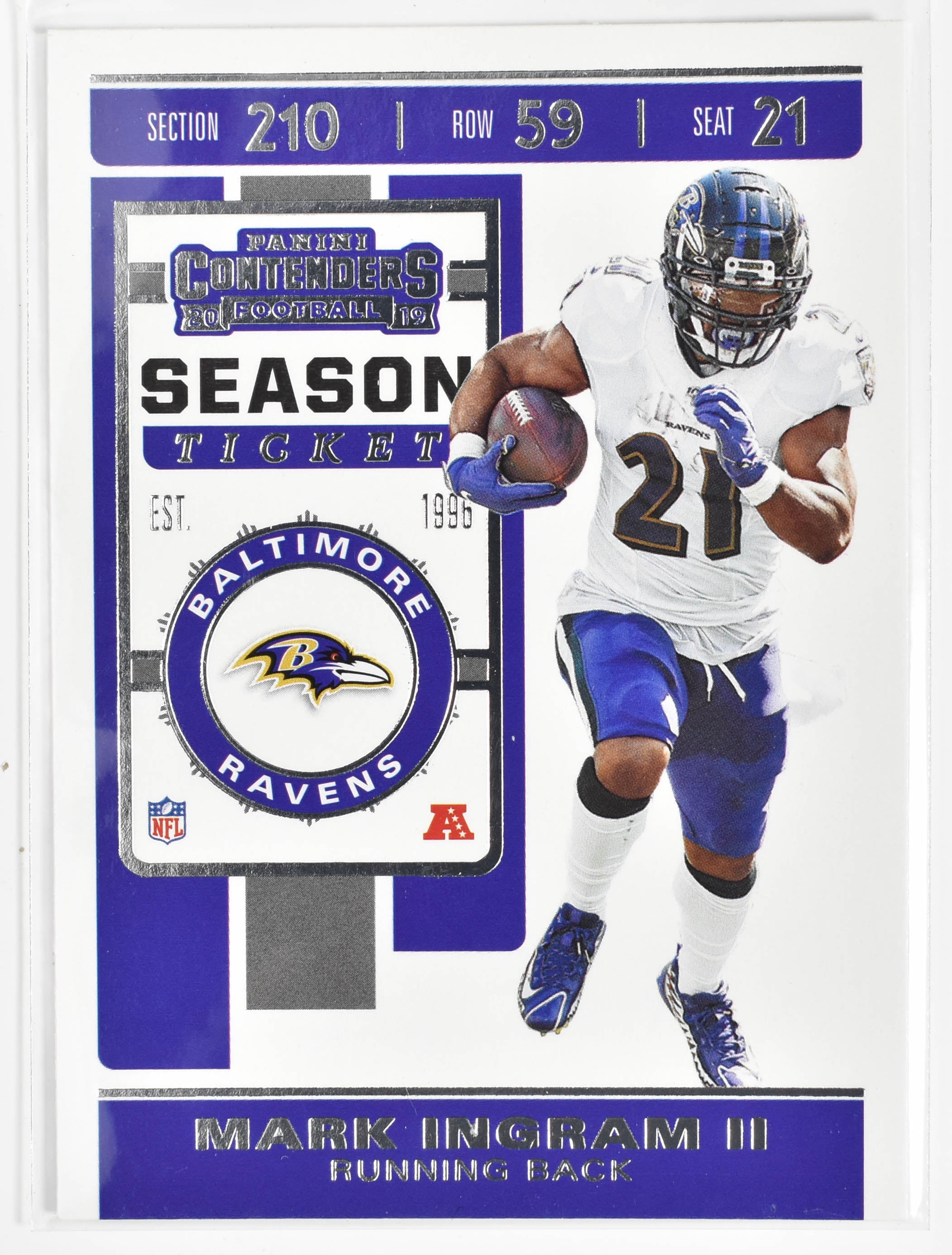Mark Ingram II 17 Panini 2019 Contenders Football Ravens
