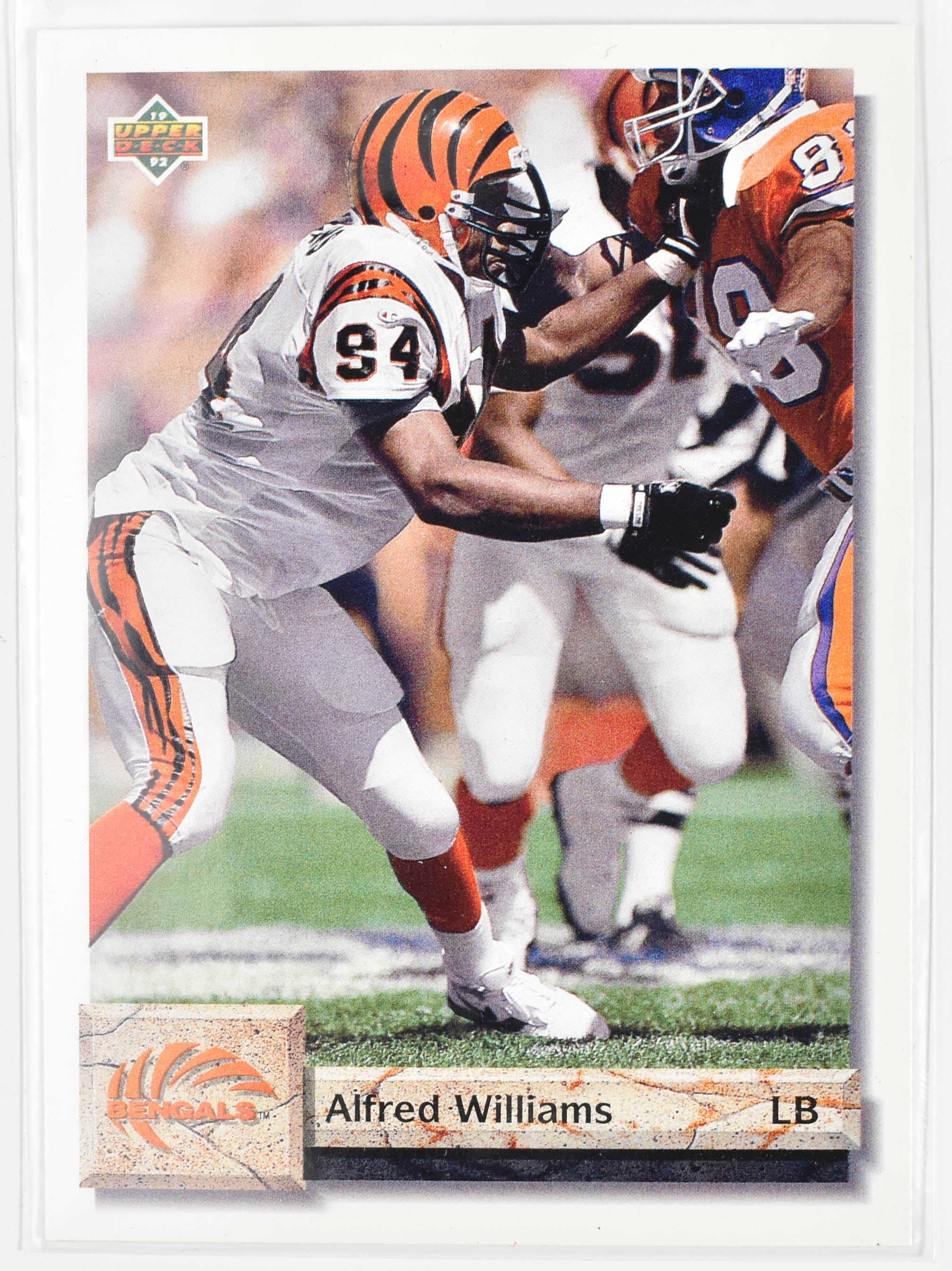 Alfred Williams 60 Upper Deck 1992 Cincinnati Bengals