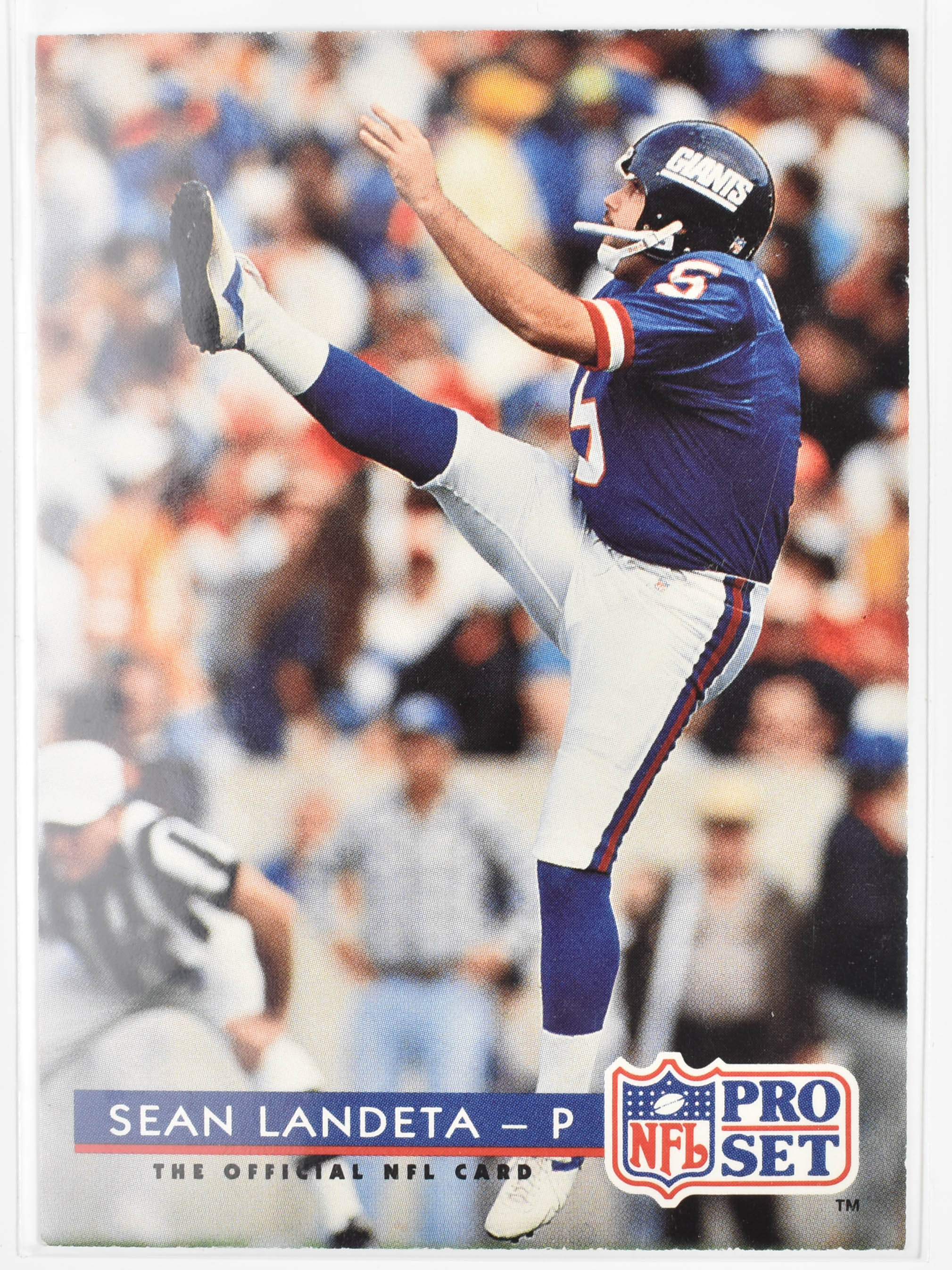 Sean Landeta 267 Pro Set 1992 New York Giants Kicker