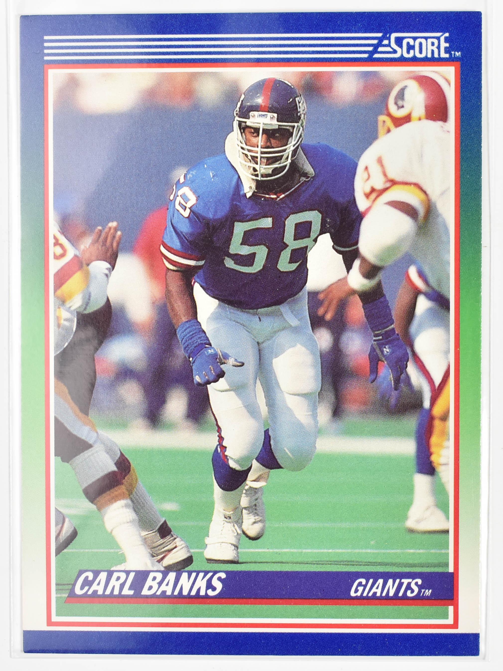 Carl Banks 91 Score 1990 Football Card New York Giants