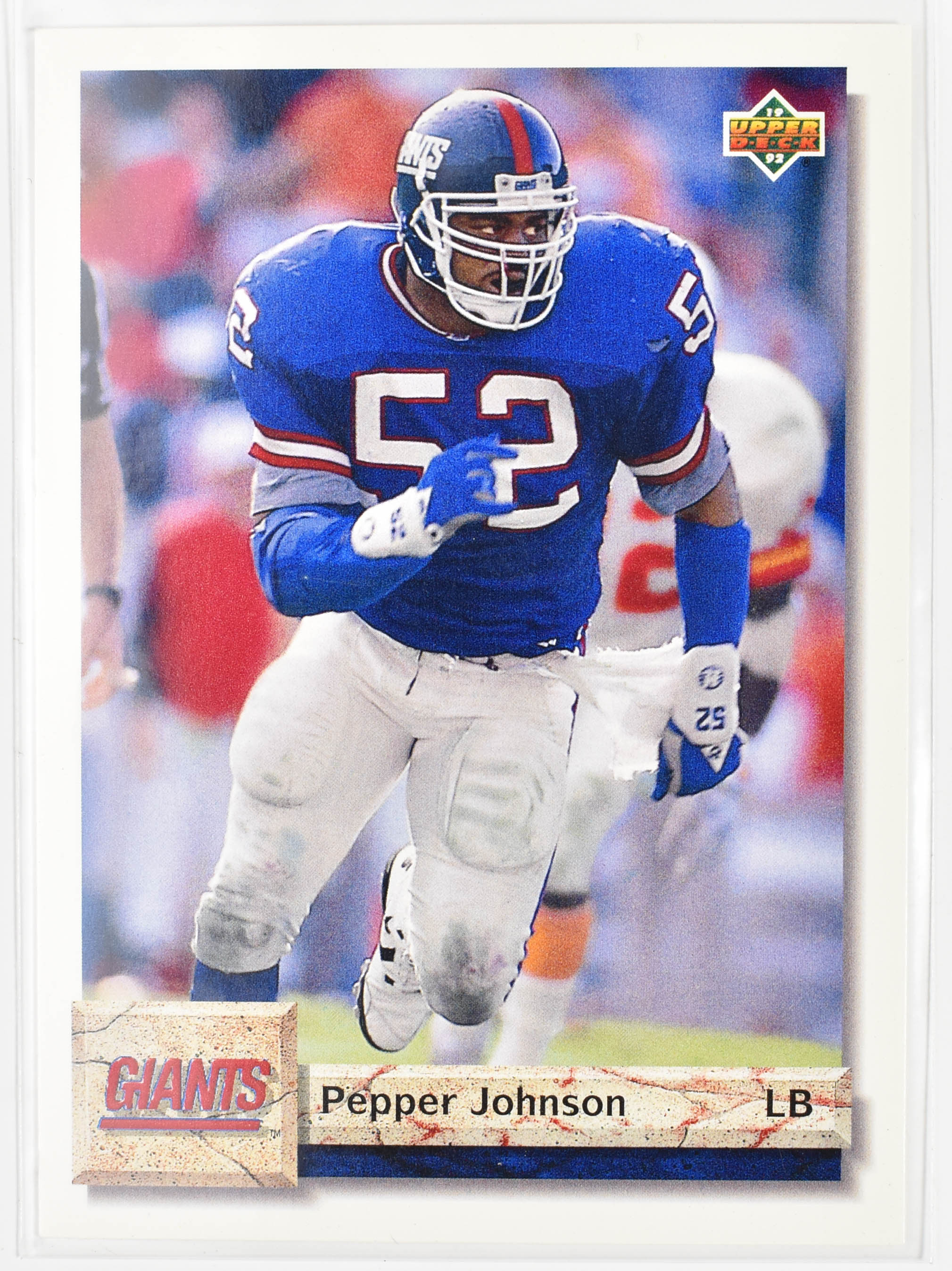 Pepper Johnson 225 Upper Deck 1992 New York Giants