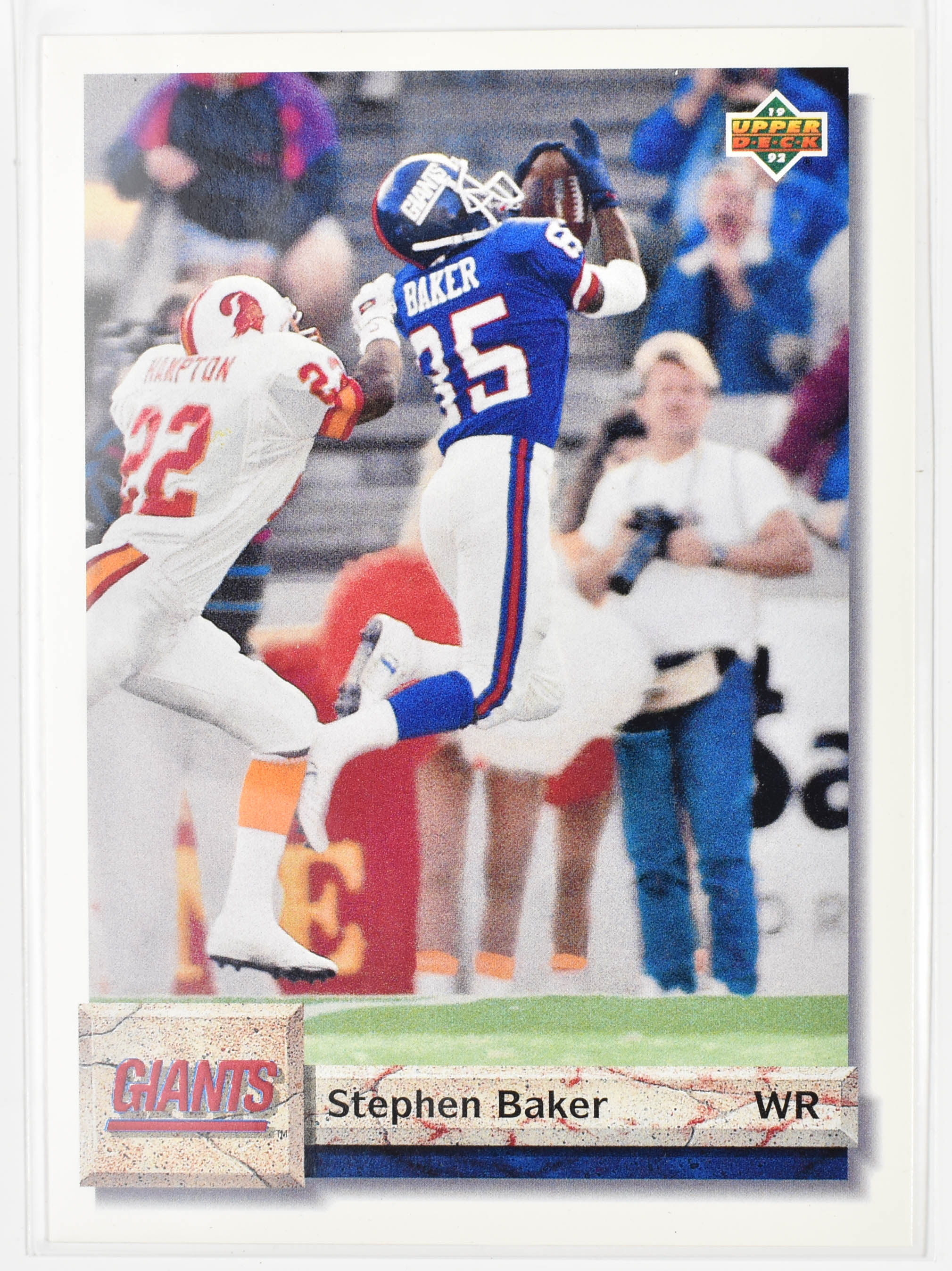 Stephen Baker 124 Upper Deck 1992 New York Giants