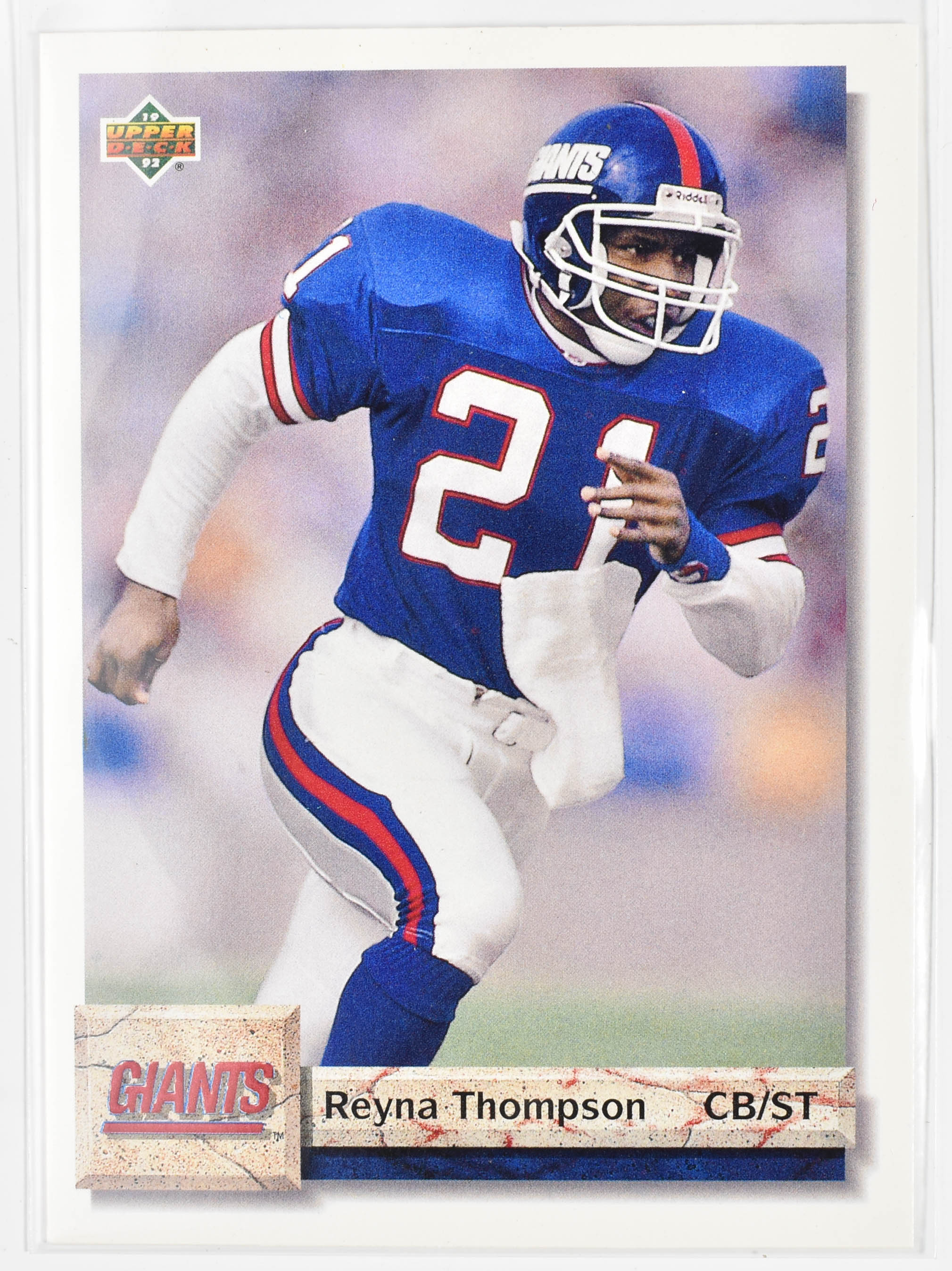 Reyna Thompson 329 Upper Deck 1992 New York Giants