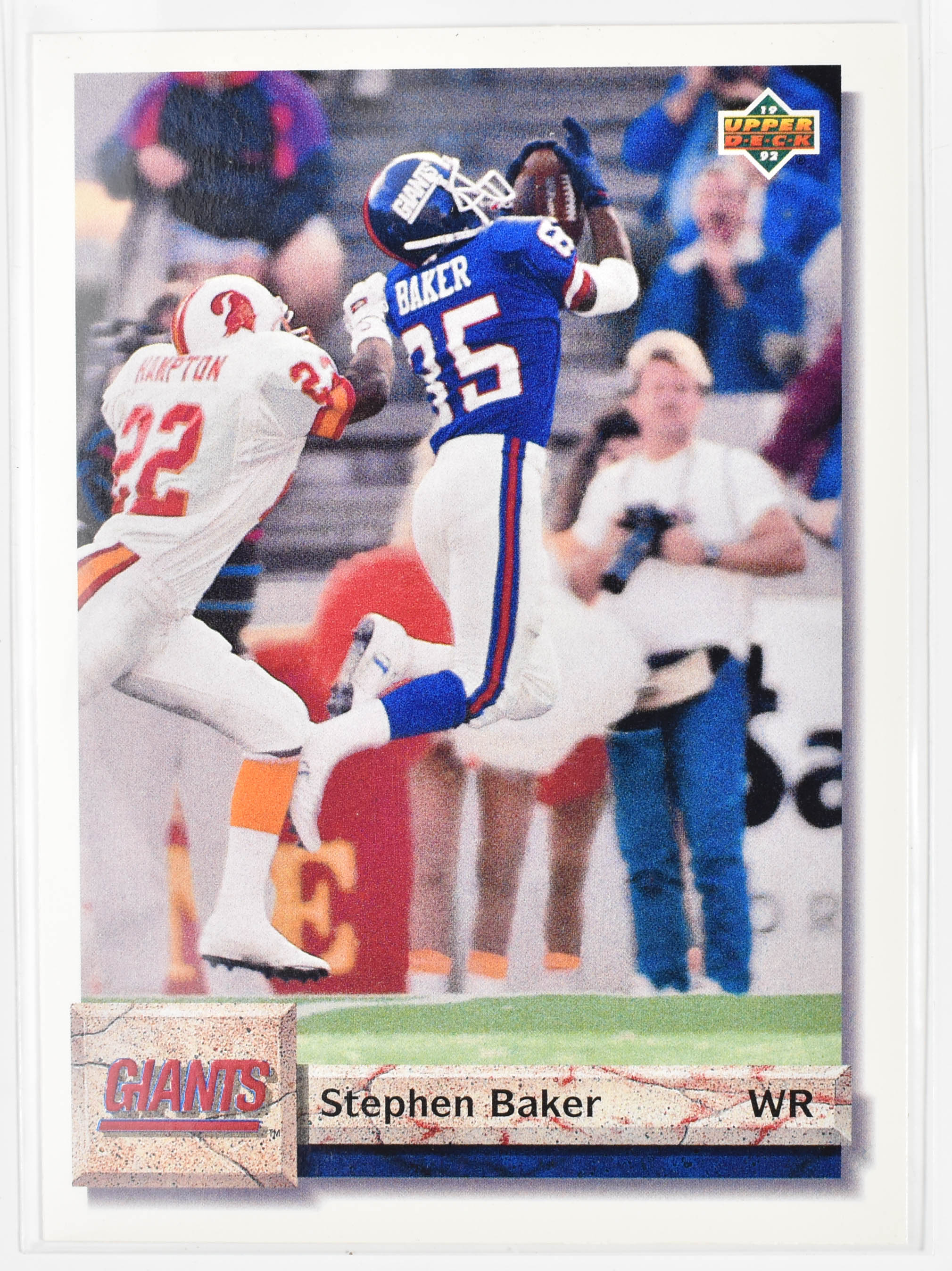 Stephen Baker 123 Upper Deck 1992 New York Giants