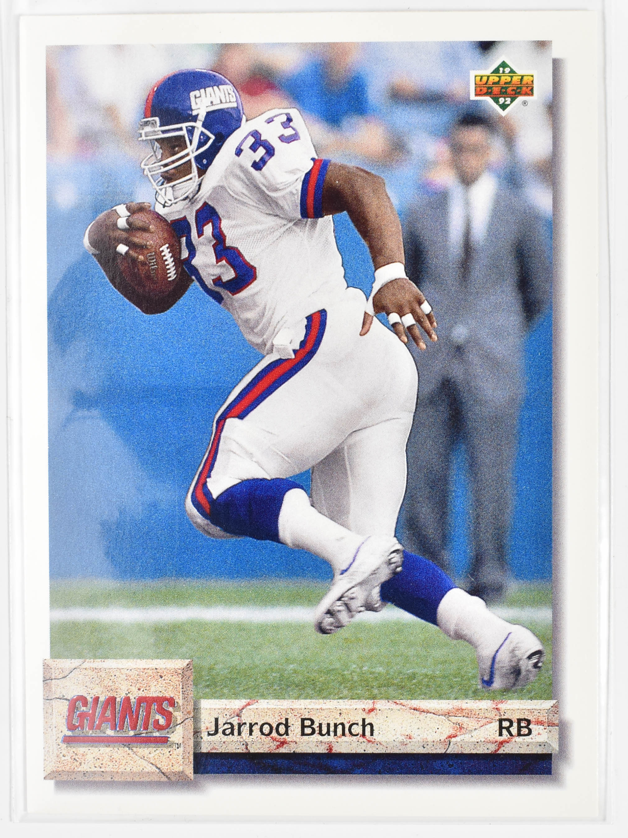 Jarrod Bunch 67 Upper Deck 1992 New York Giants