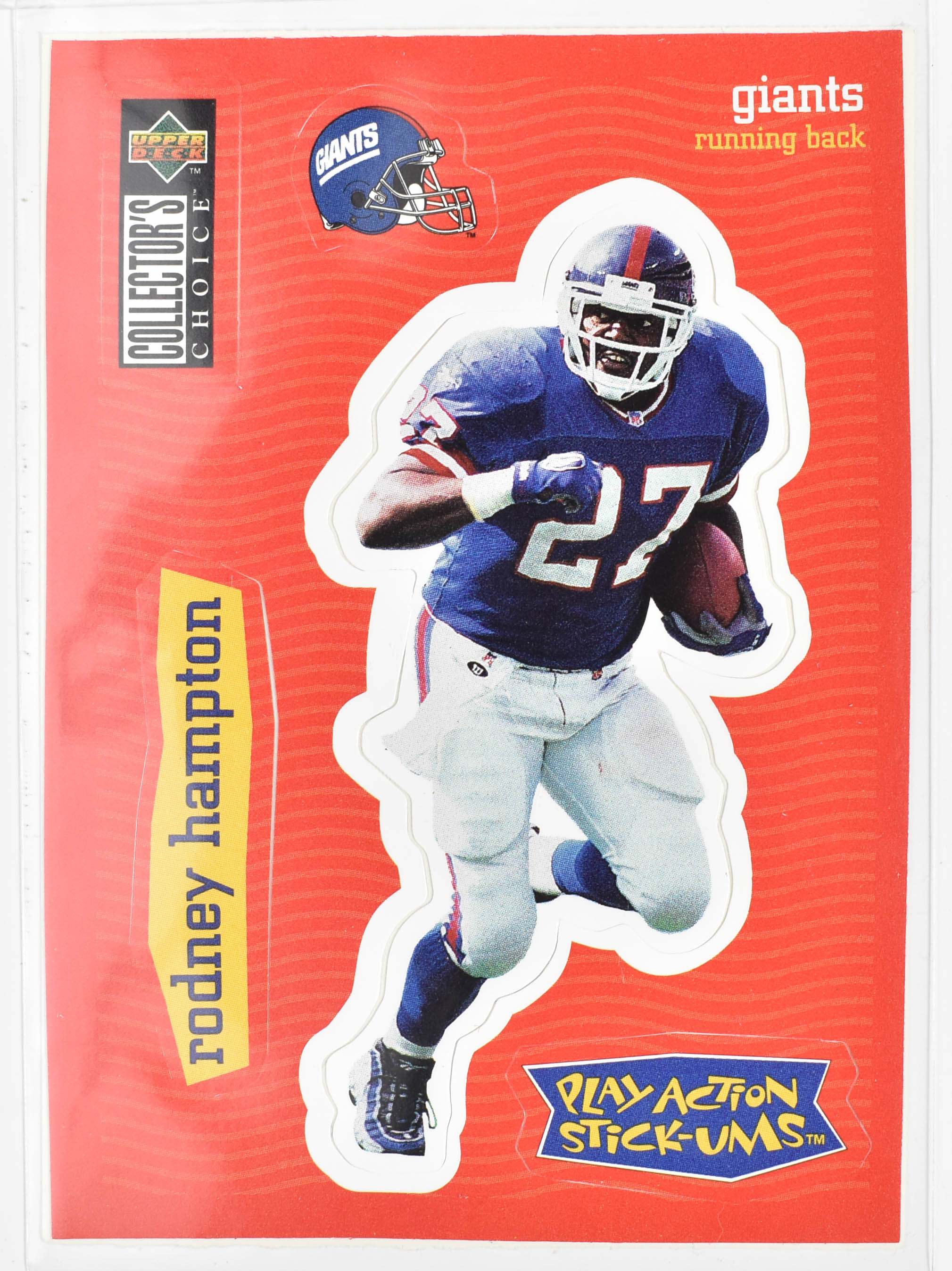 Rodney Hampton S10 Play Action Stick Ups Upper Deck