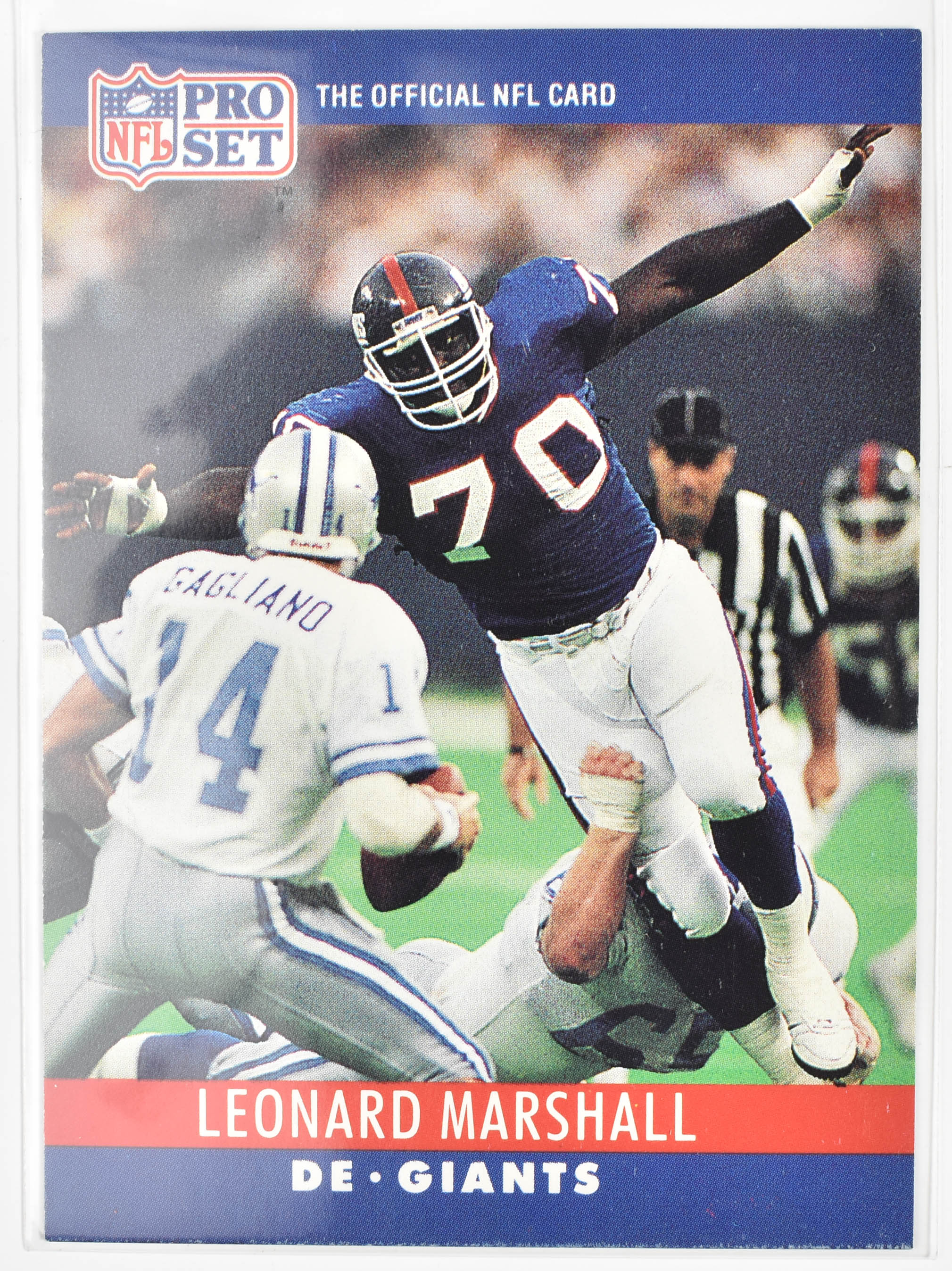 Leonard Marshall 227 Pro Set 1990 New York Giants Football Card
