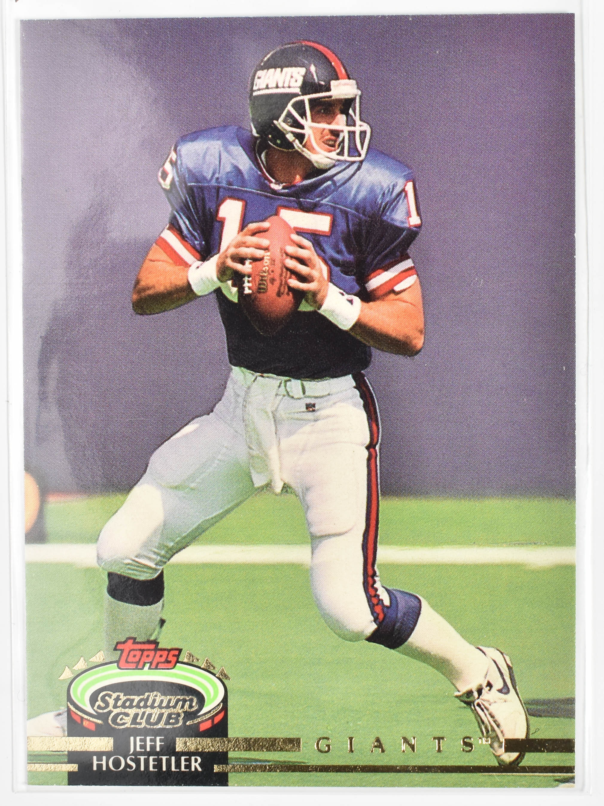 Jeff Hostetler 341 Stadium Club Topps 1992 Giants