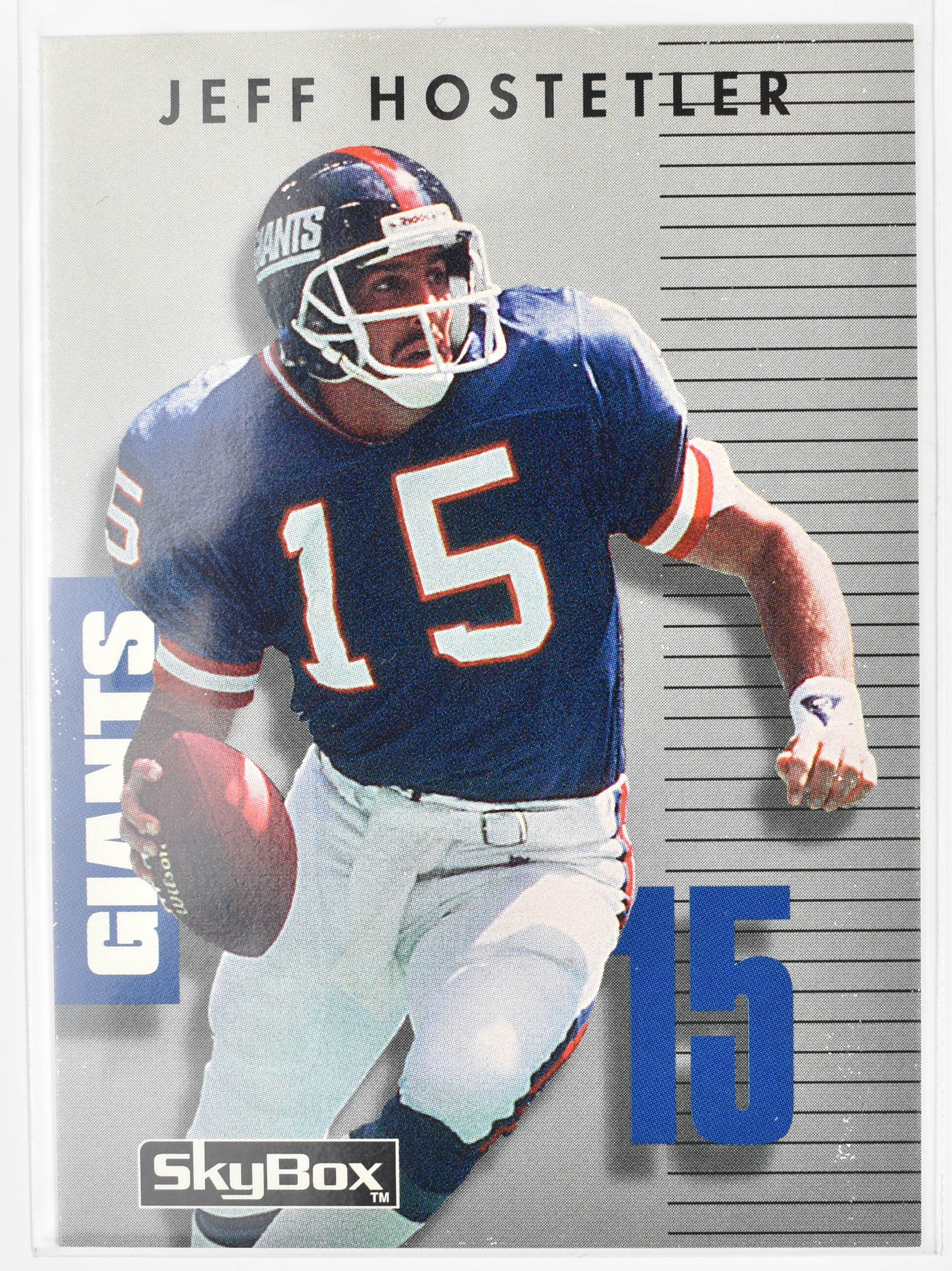 Jeff Hostetler 207 Primetime 1992 Skybox New York Giants