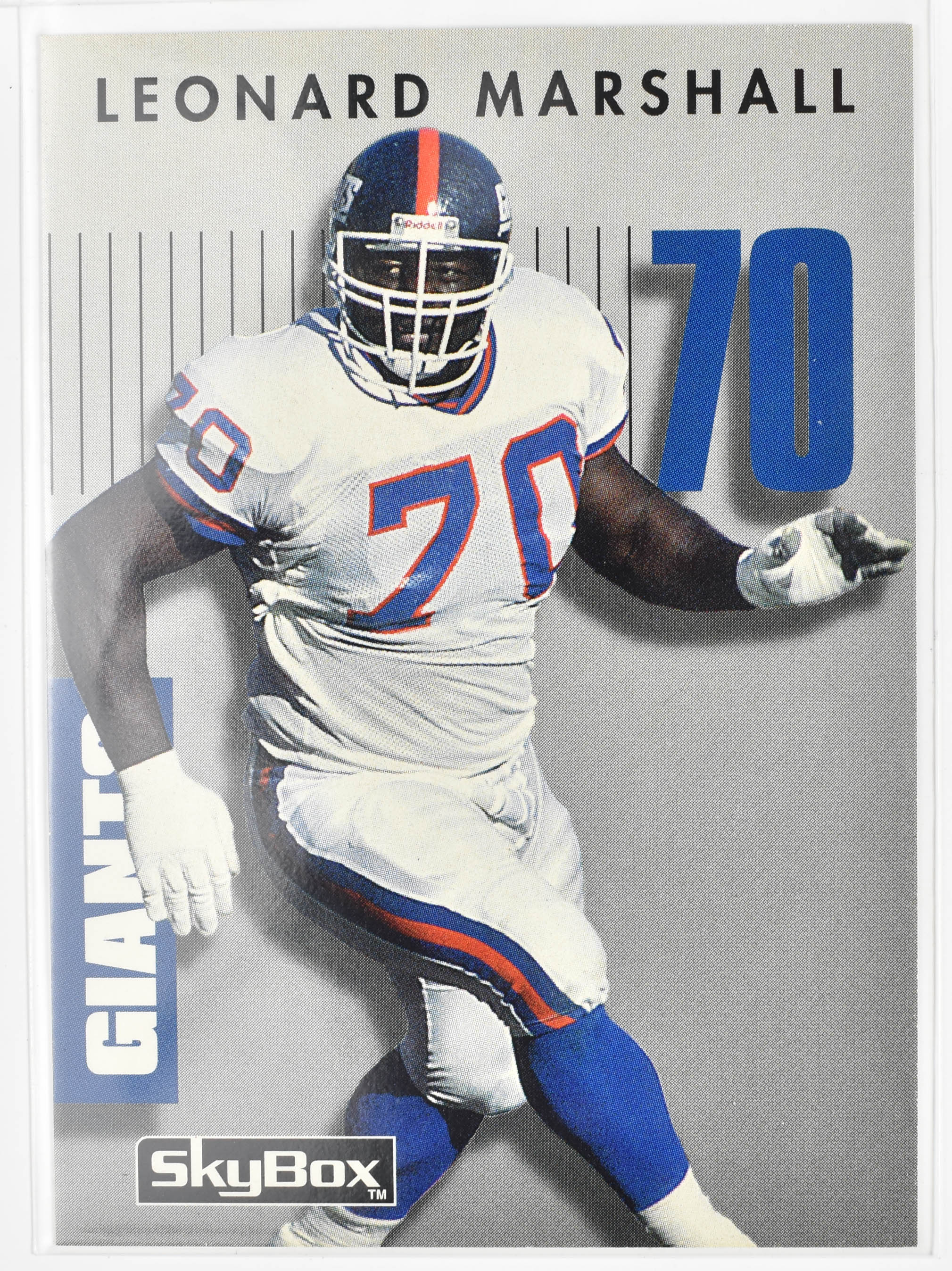 Leonard Marshall 060 Skybox 1992 Giants Football Card