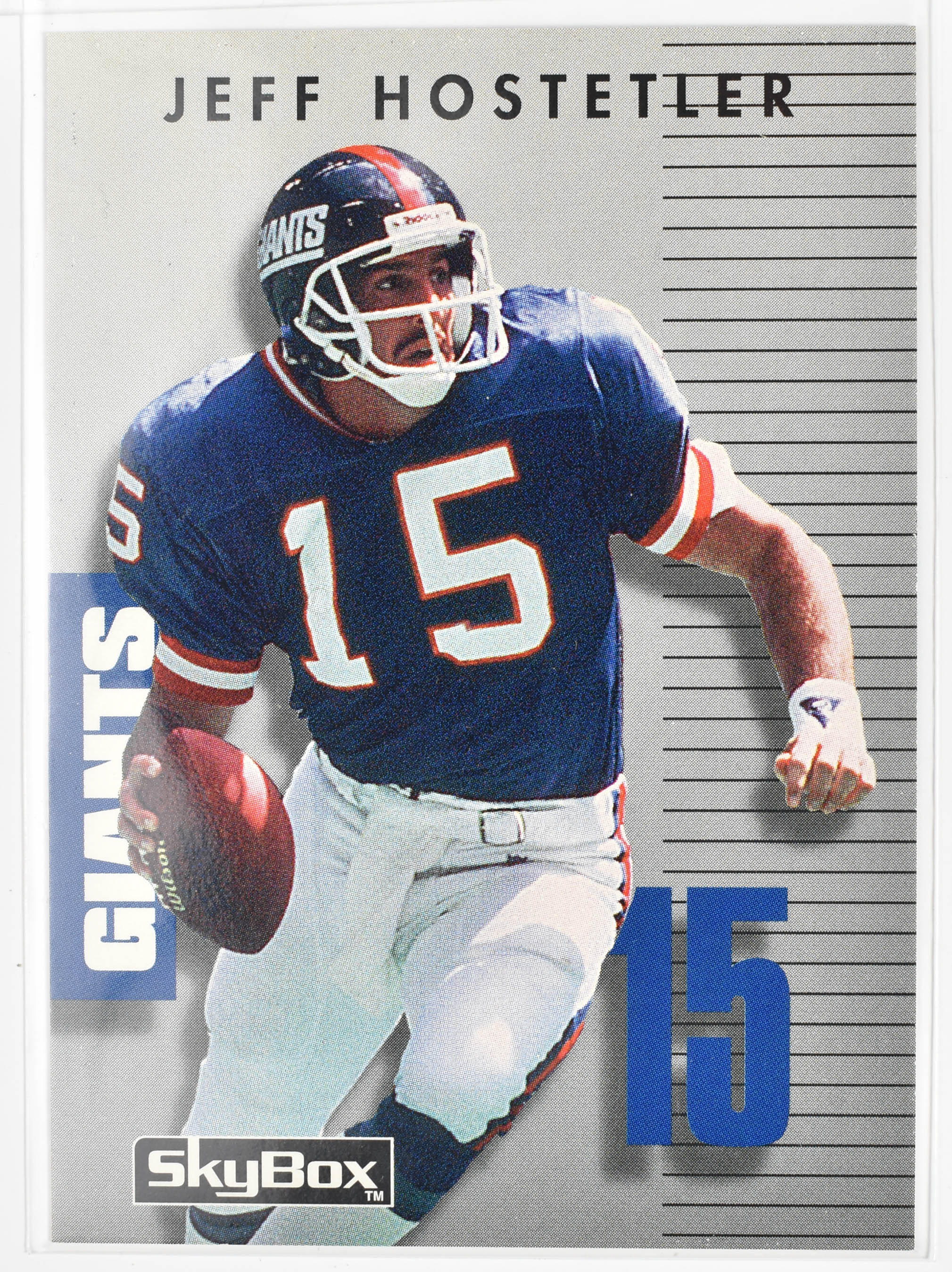 Jeff Hostetler 207 Skybox 1992 Primetime New York Giants