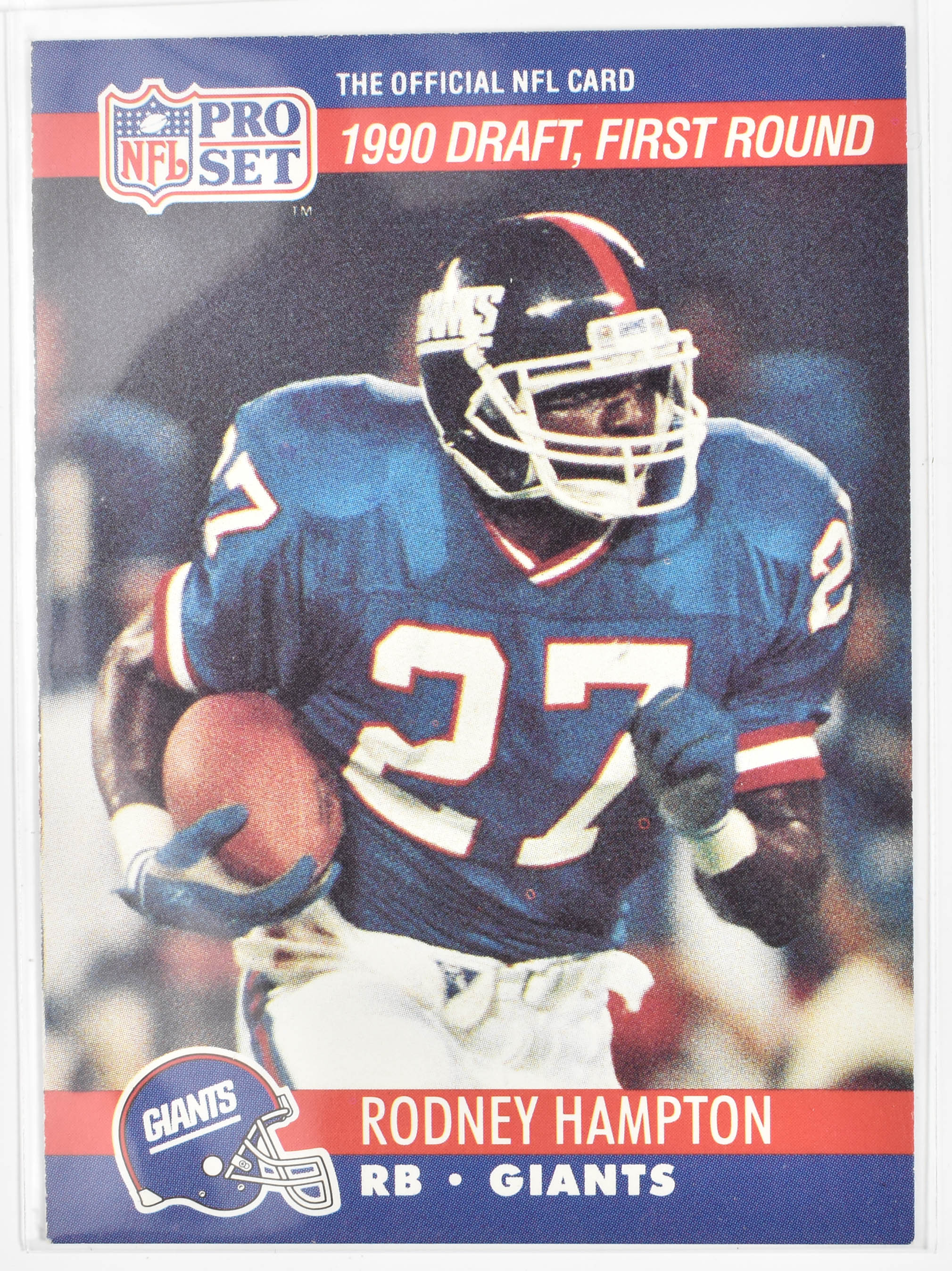 Rodney Hampton 692 Pro Set 1990 New York Giants Draft Pick