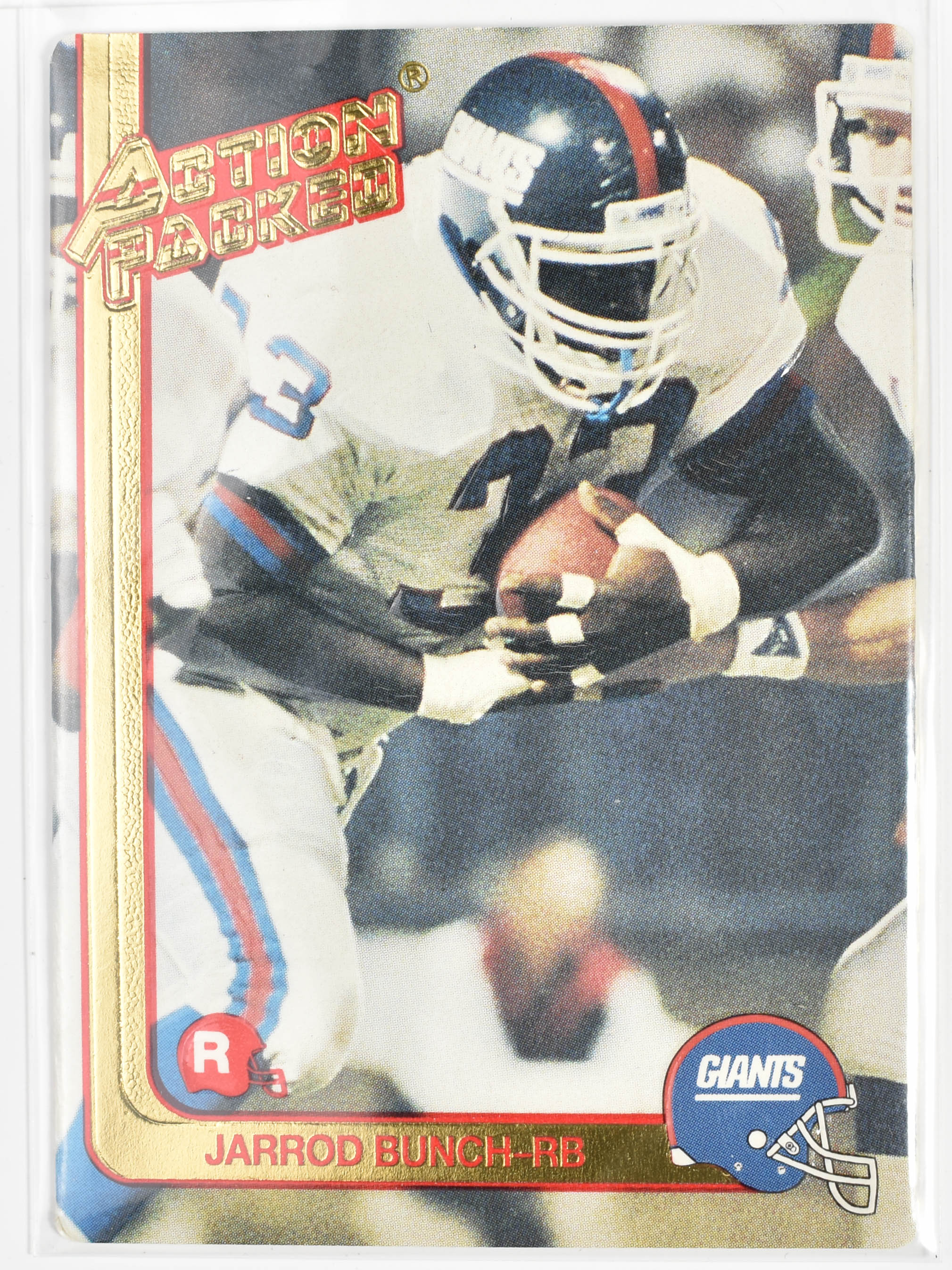 Jarrod Bunch 11 Action Packed 1991 Football Card Giants