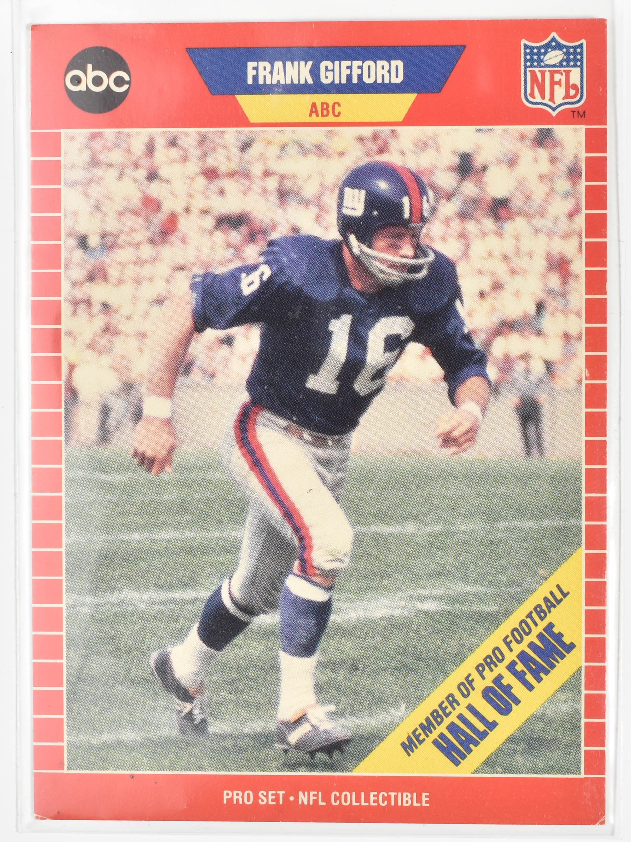 Frank Gifford Pro Set Announcer 2 1989 New York Giants