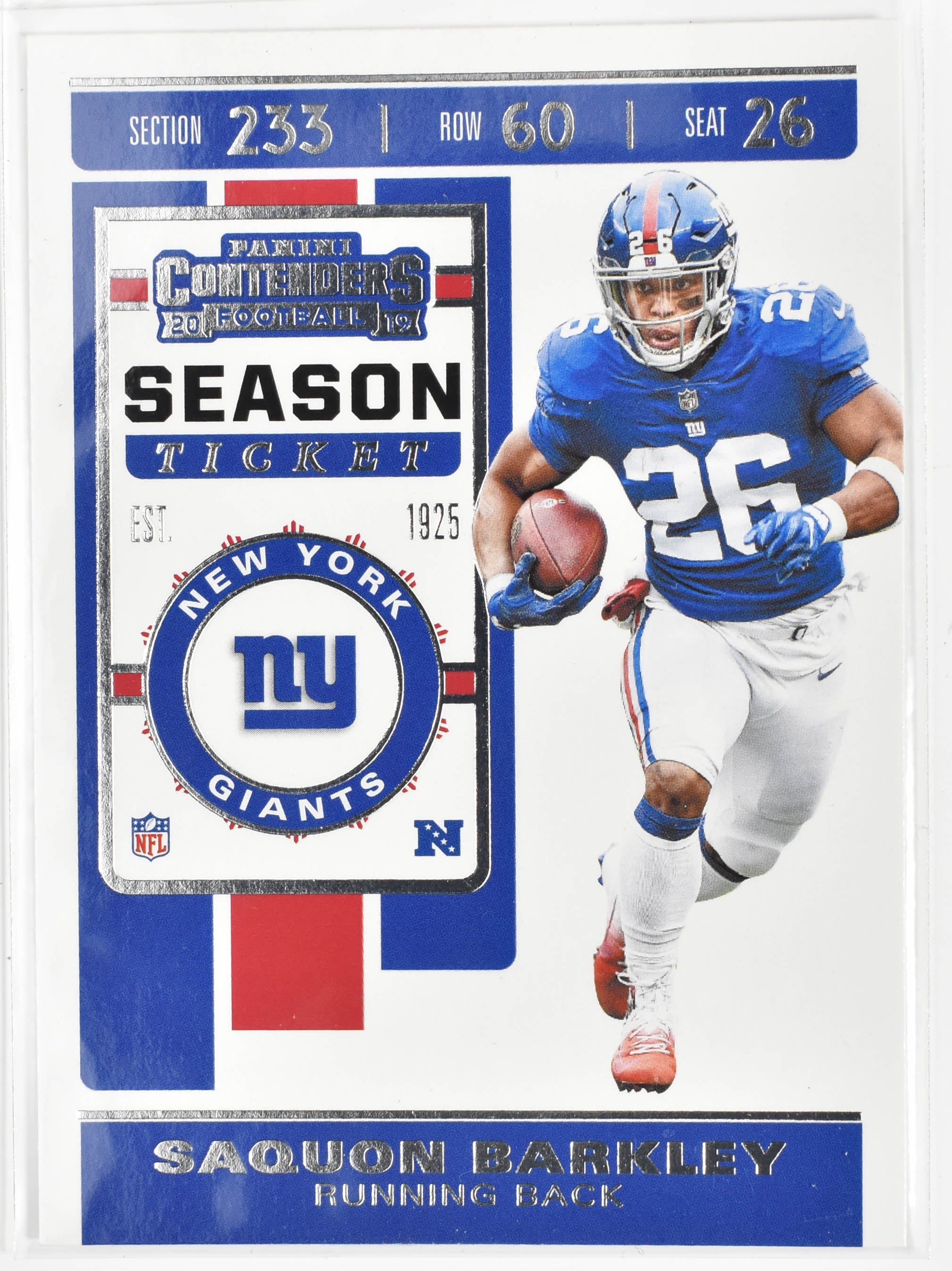Saquon Barkley 52 Panini 2019 Contenders Football Giants