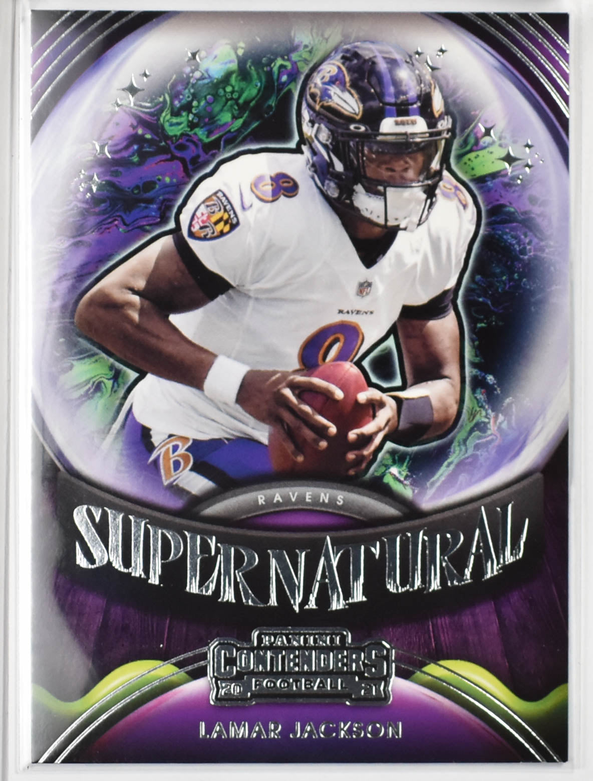 Lamar Jackson SN-LJA 2021 Panini Contenders Football