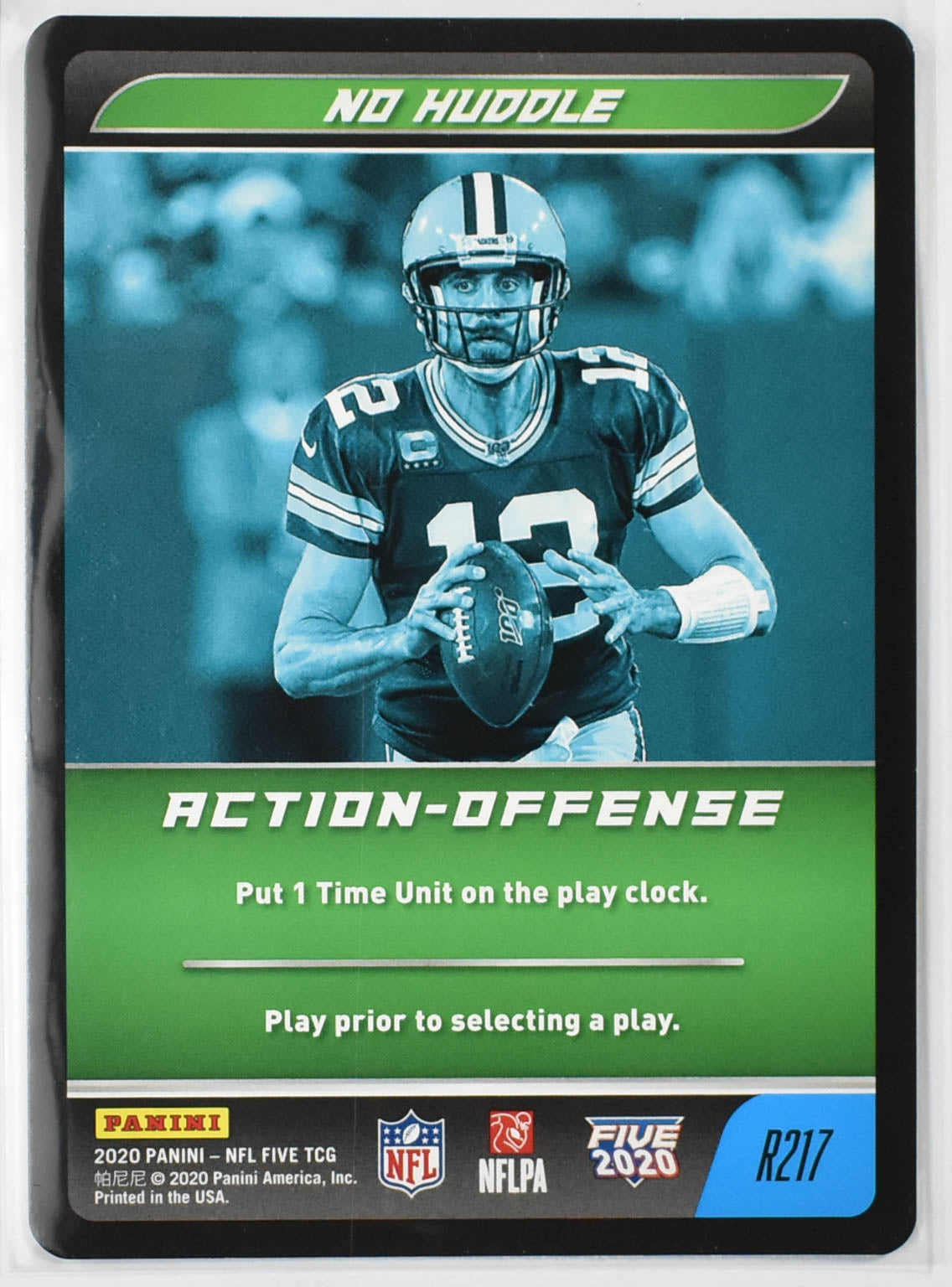 No Huddle Aaron Rodgers R217 Panini 2020 NFL FIVE TCG