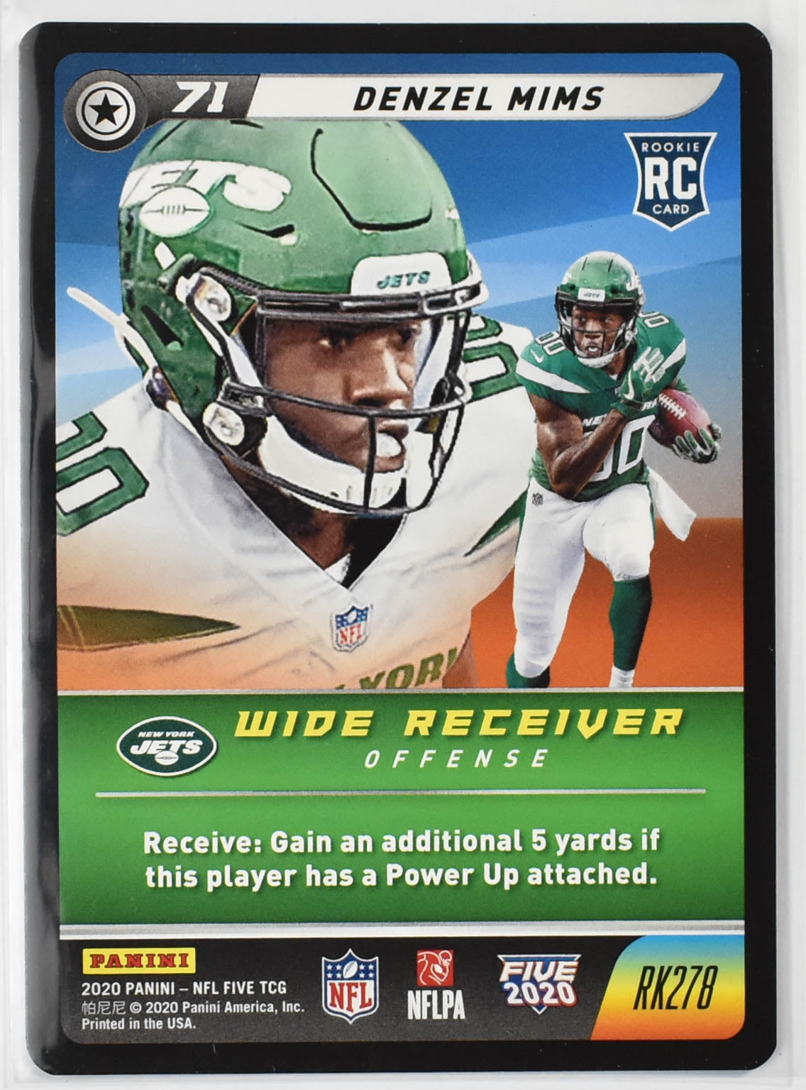 Denzel Mims Rookie RK278 Panini 2020 NFL FIVE TCG