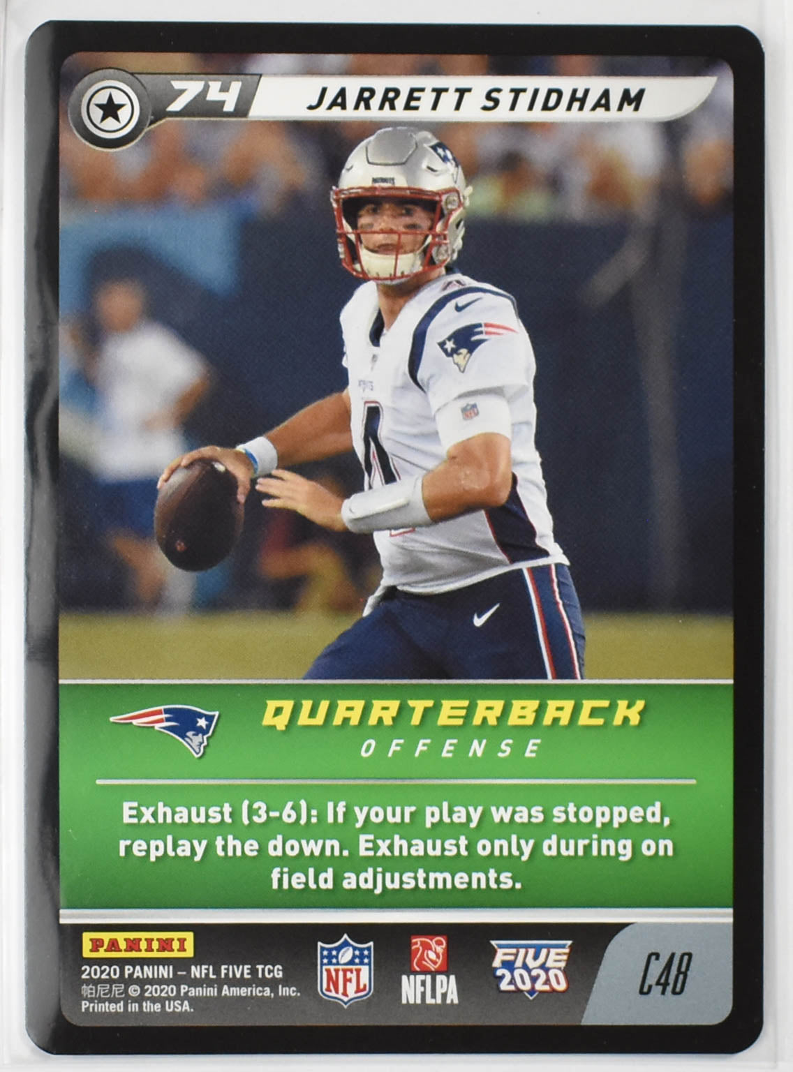 Jarrett Stidham C48 Panini 2020 NFL FIVE TCG