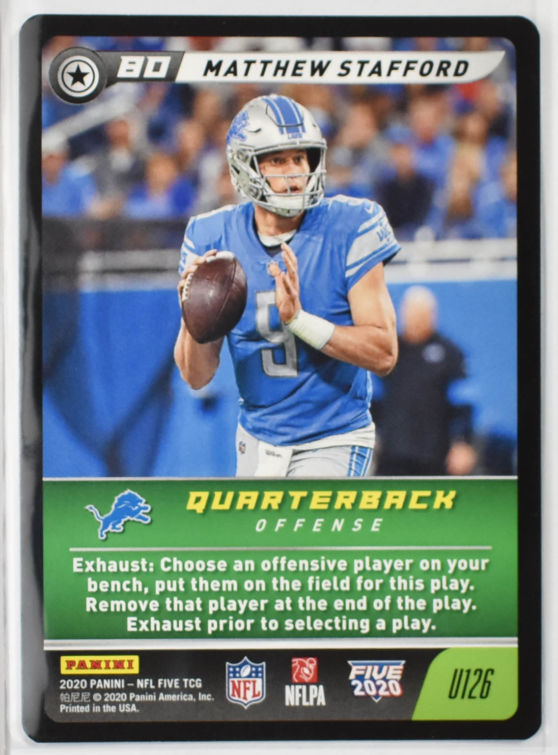 Matthew Stafford U126 Panini 2020 NFL FIVE TCG