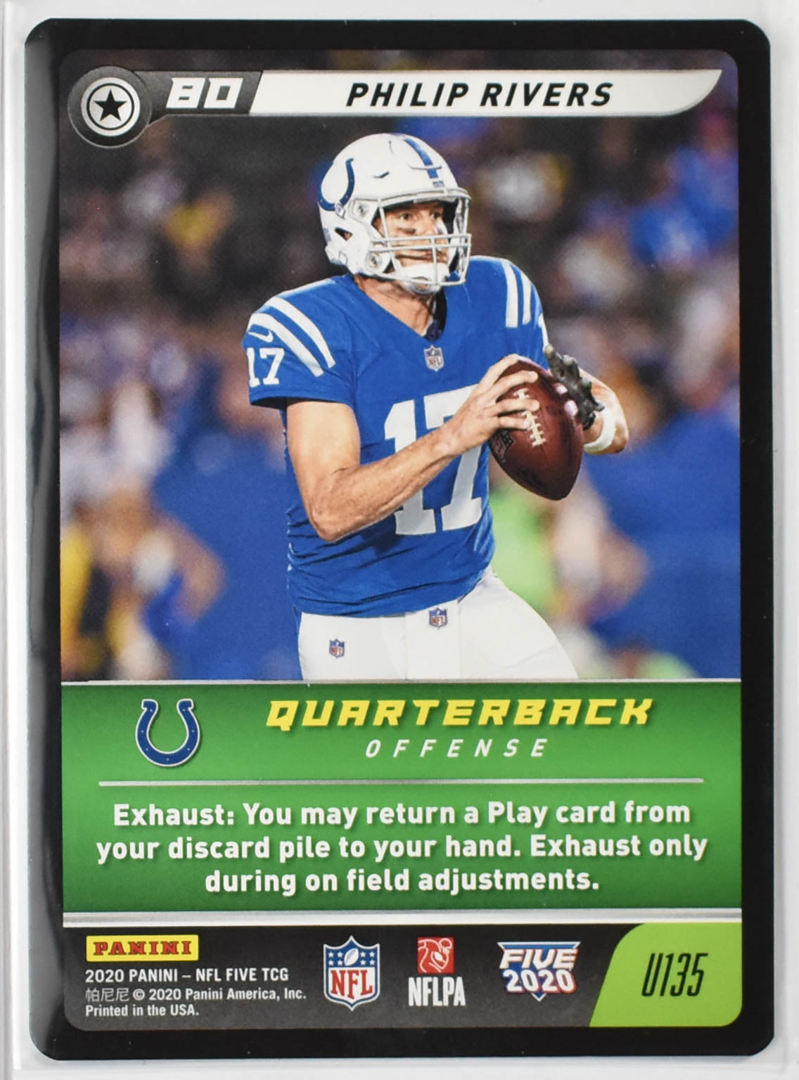 Philip Rivers U135 Panini 2020 NFL FIVE TCG