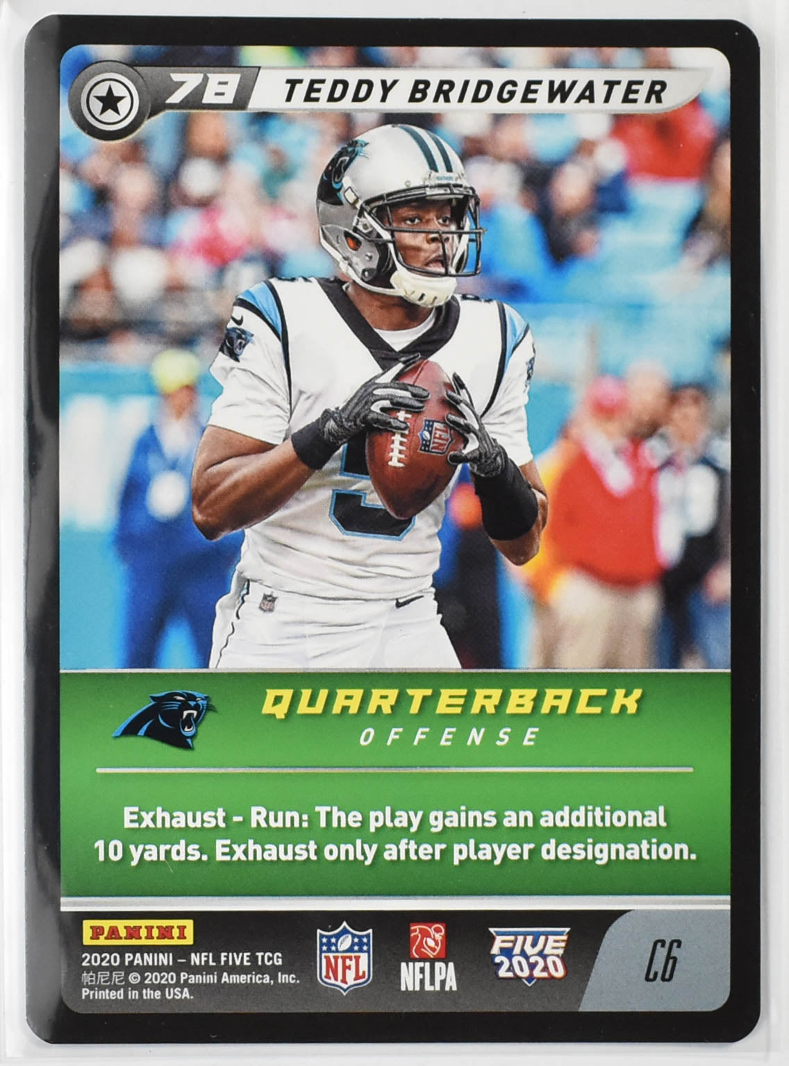 Teddy Bridgewater Panthers C6 Panini 2020 NFL FIVE TCG