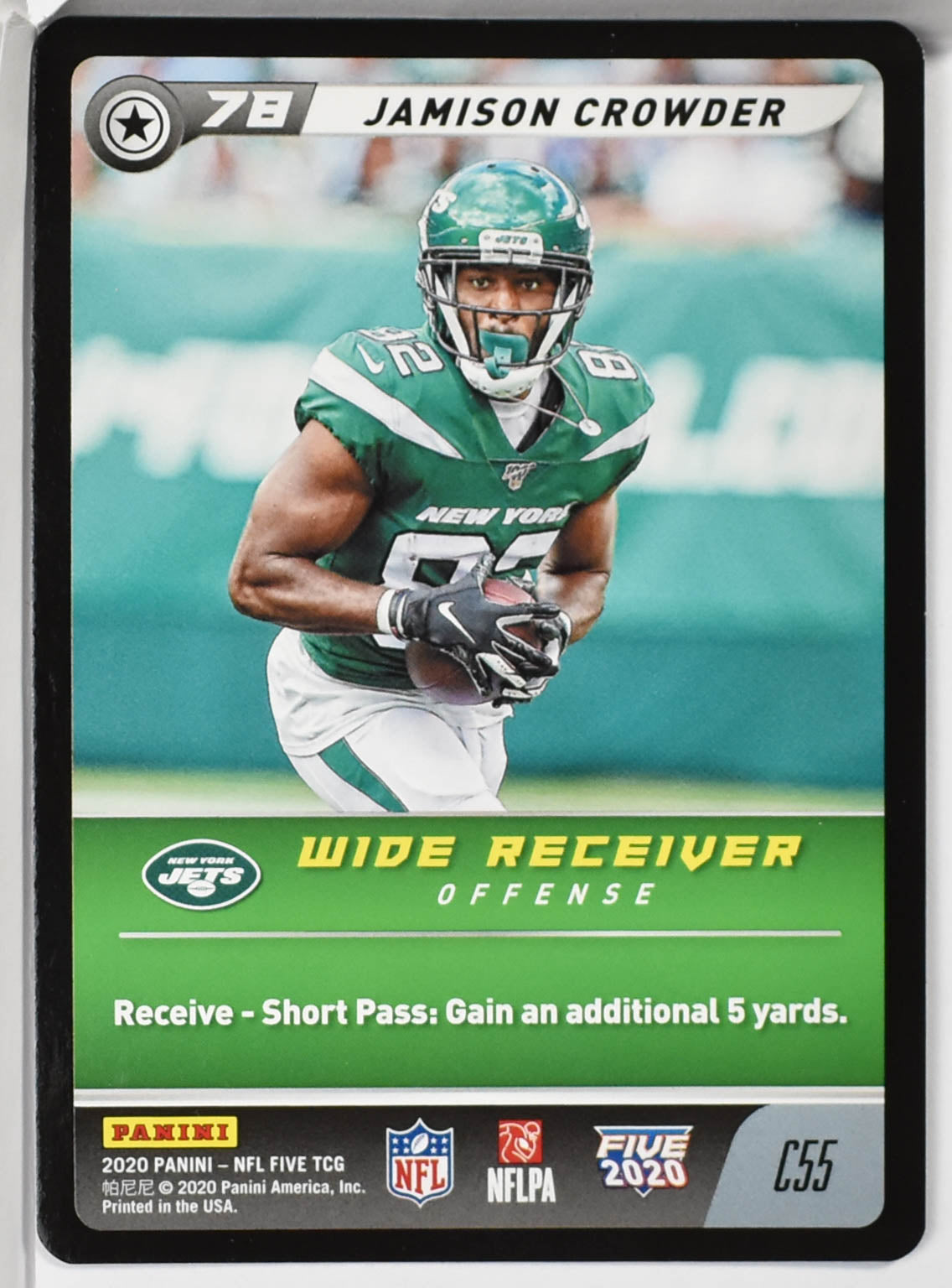 Jamison Crowder C55 Panini 2020 NFL FIVE TCG