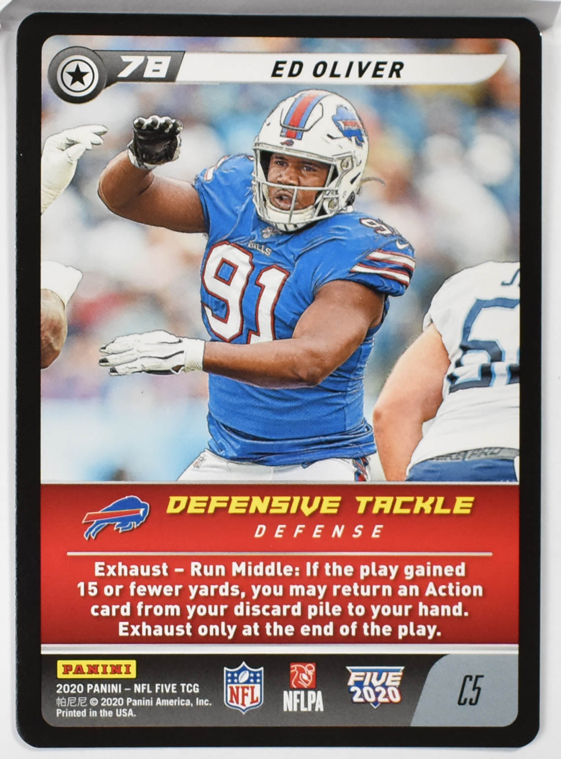 Ed Oliver C5 Panini 2020 NFL FIVE TCG