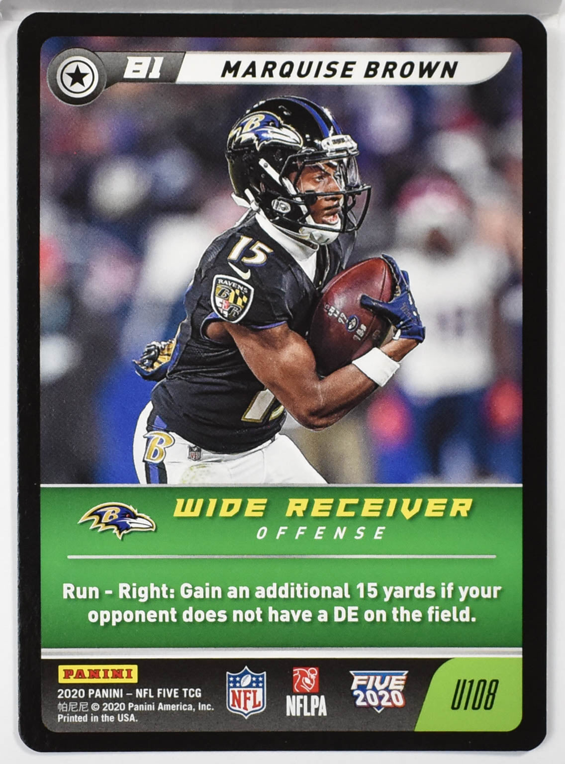 Marquise Brown U108 Panini 2020 NFL FIVE TCG