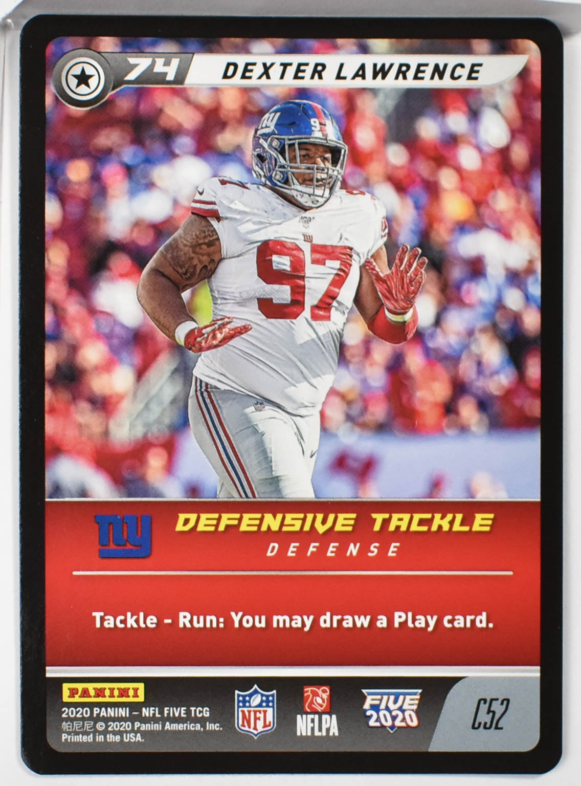 Dexter Lawrence c52 New York Panini NFL FIVE TCG 2020