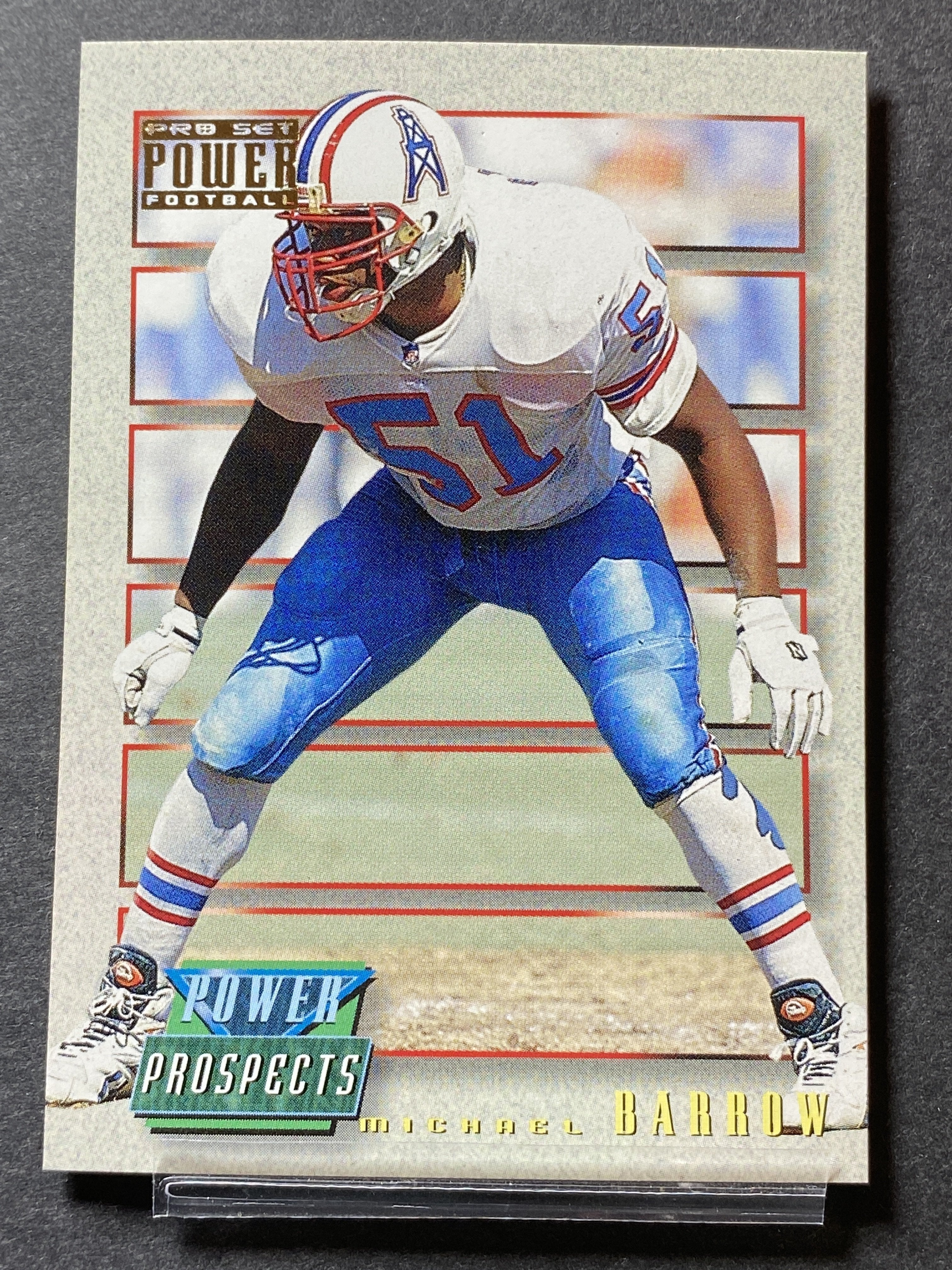 Michael Barrow 1993 Pro Set Football Card Houston Oilers
