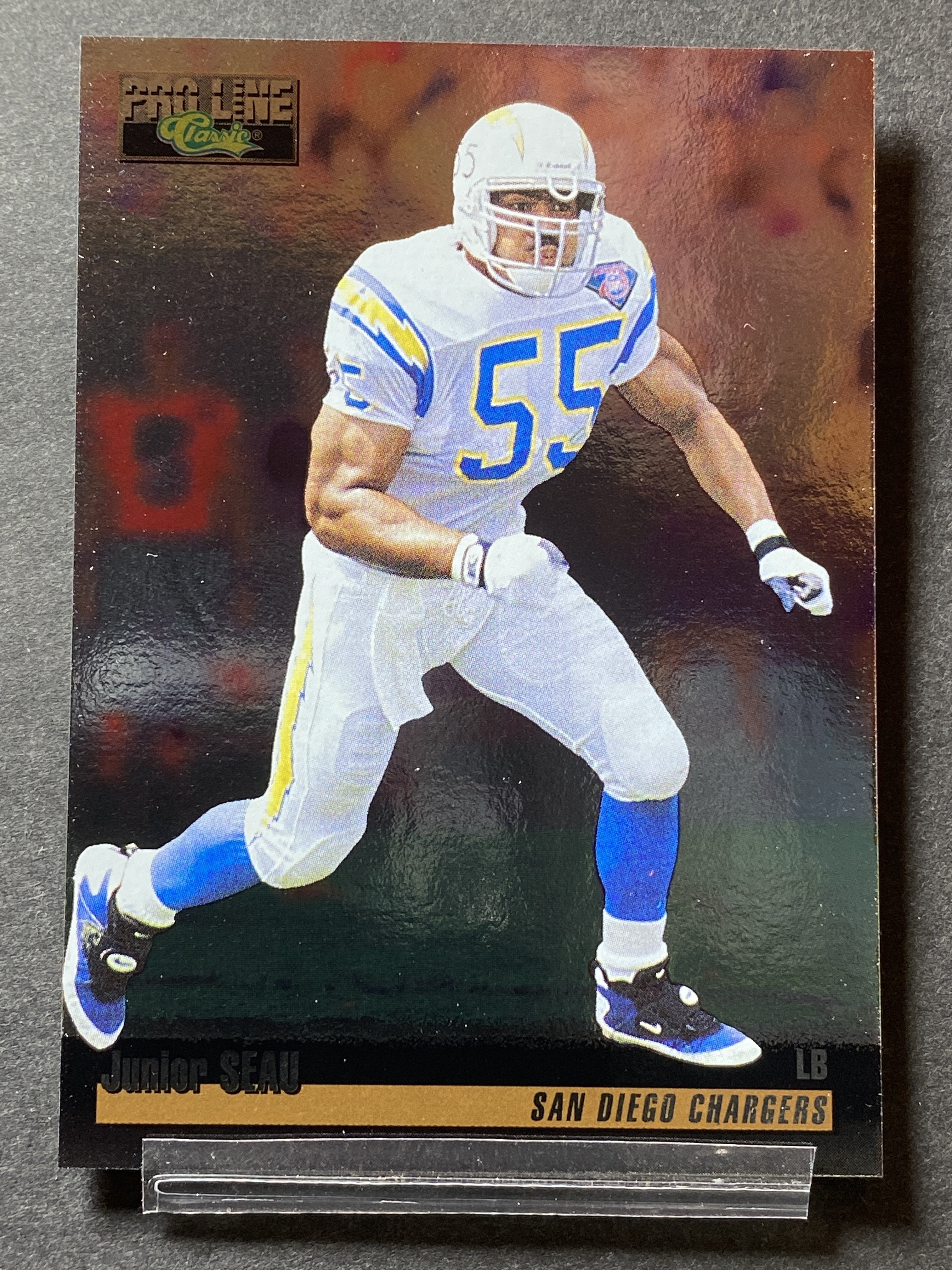 Junior Seau 47 Pro Line Classic 1995 Football Card Los Angeles Chargers