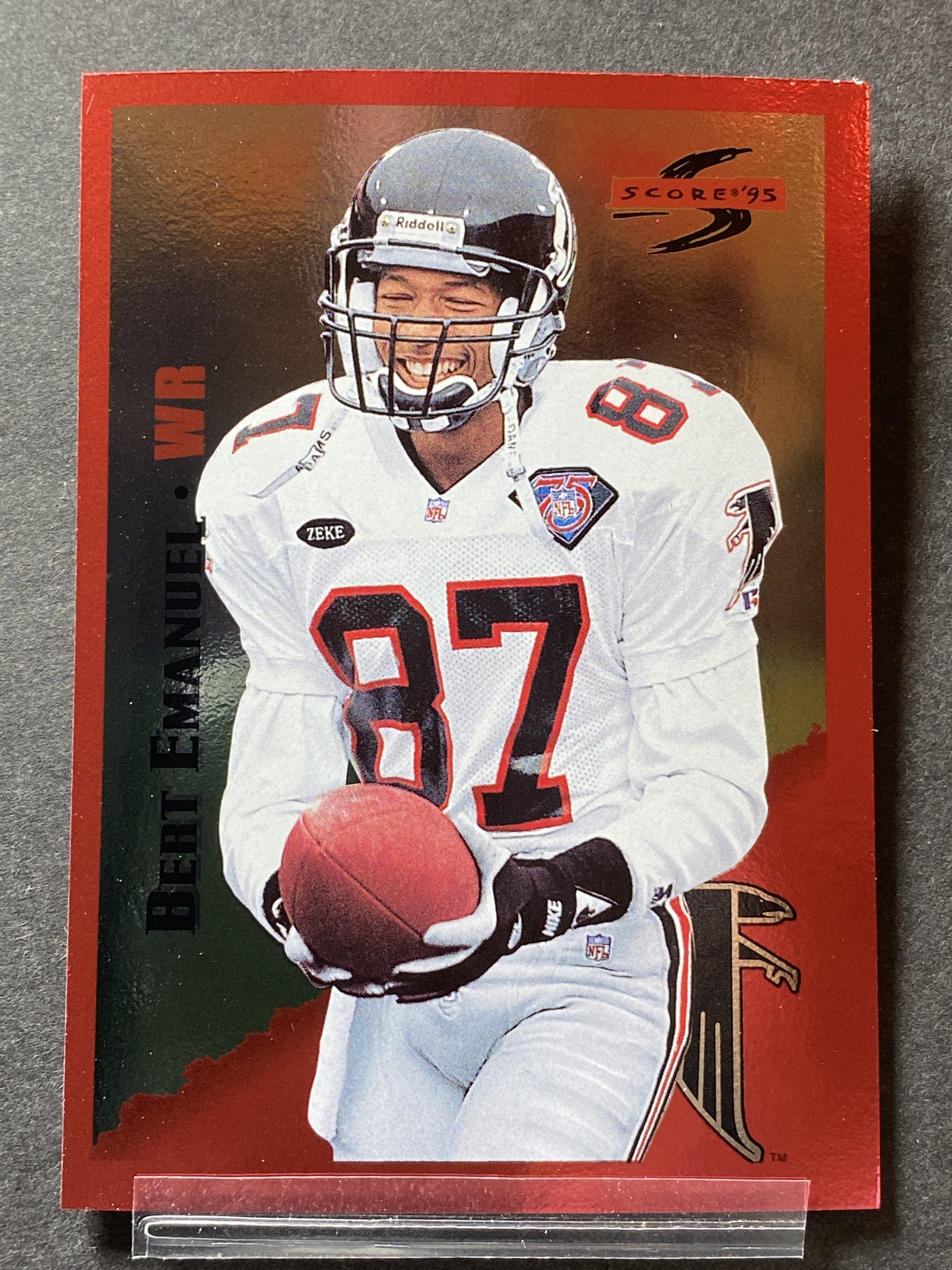 Bert Emanuel 130 Score 1995 Football Card Atlanta Falcons