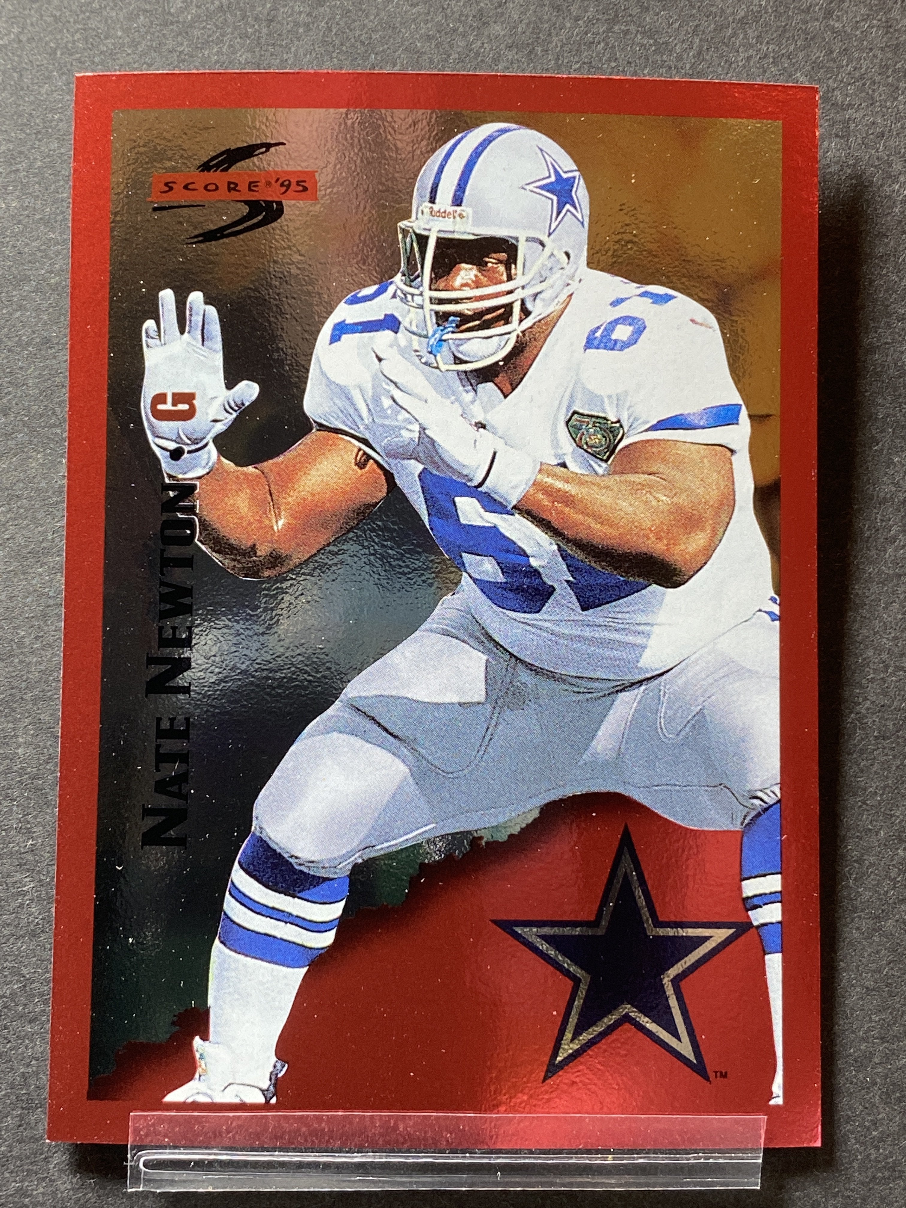 Nate Newton 87 Score 1995 Football Card Dallas Cowboys