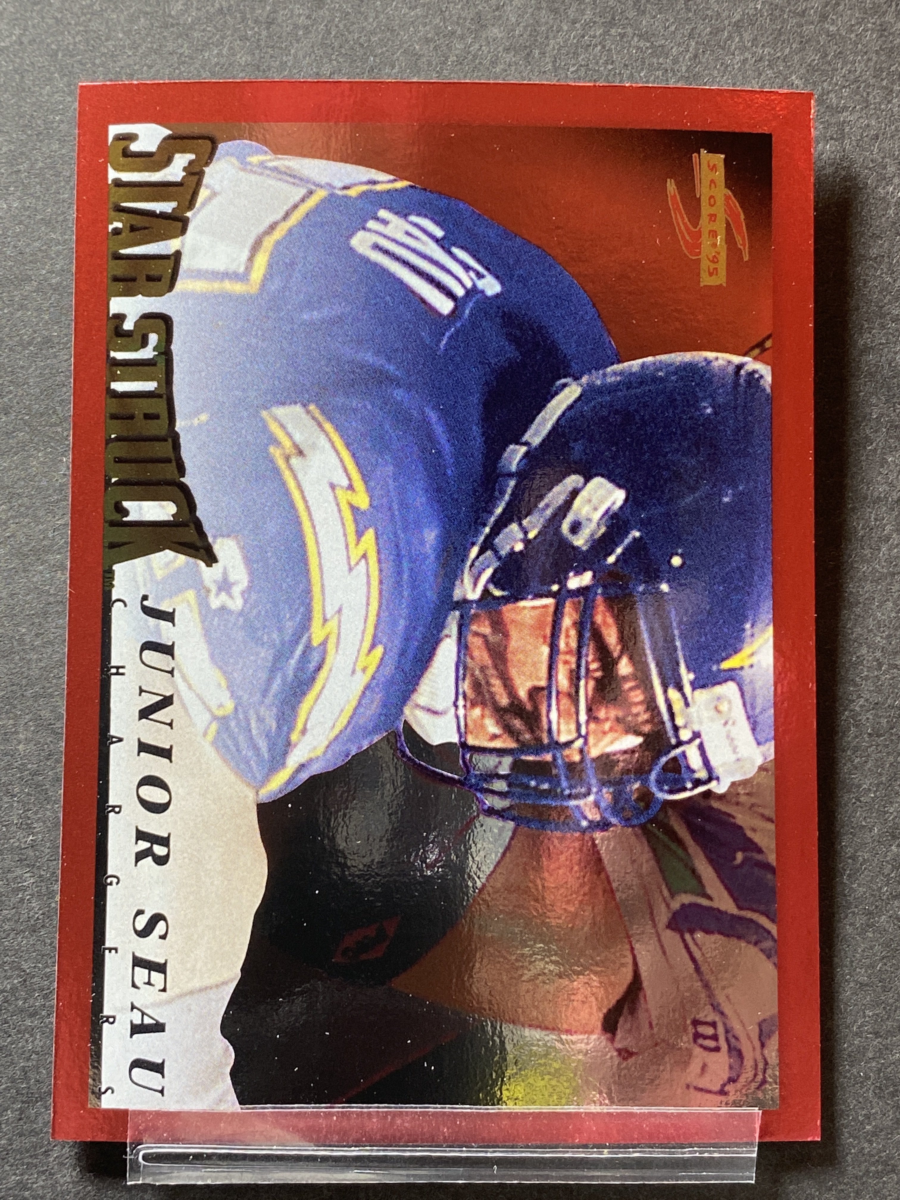 Junior Seau 218 Score 1995 Football Card Los Angeles Chargers