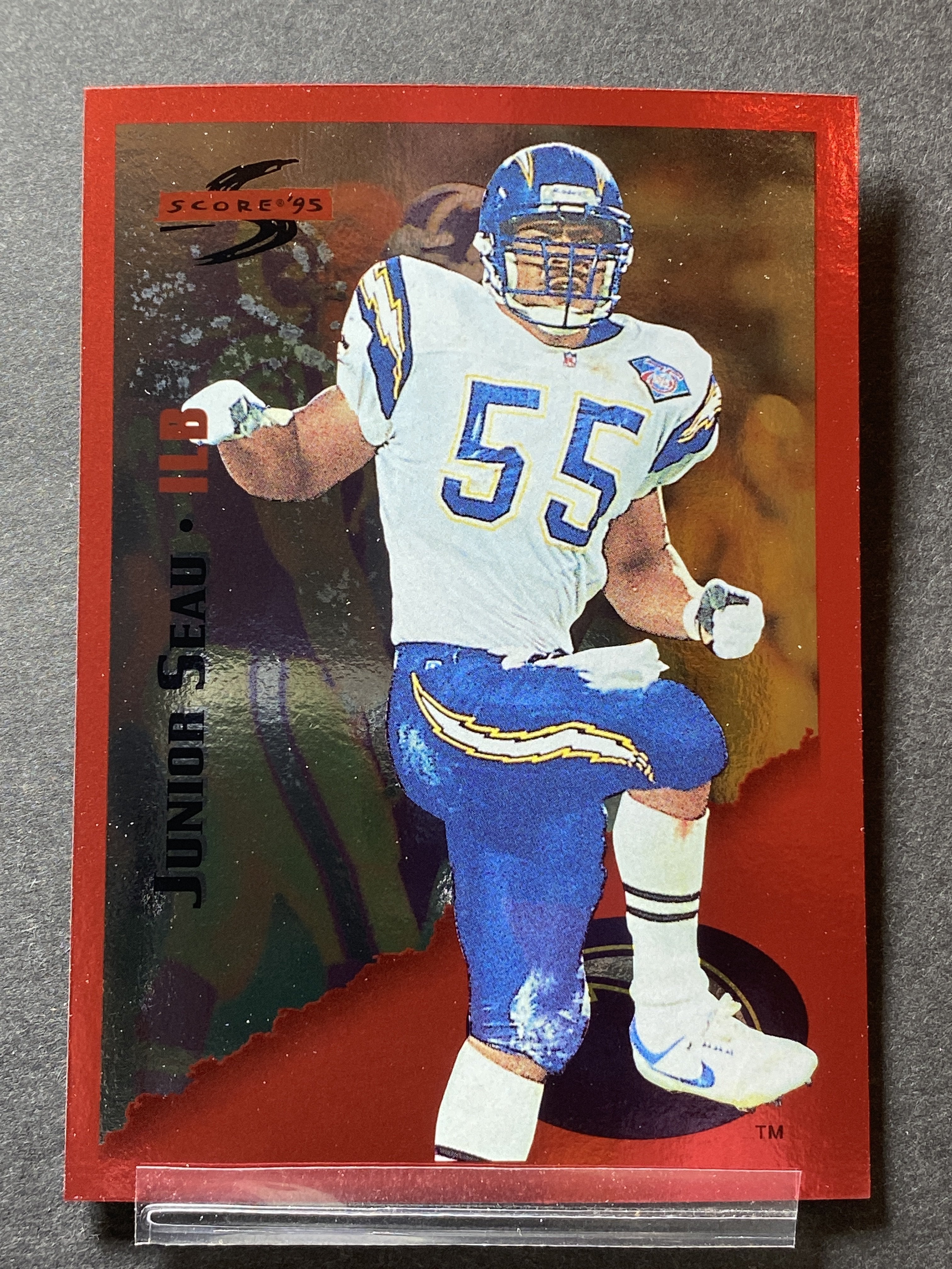 Junior Seau 167 Score 1995 Football Card Los Angeles Chargers