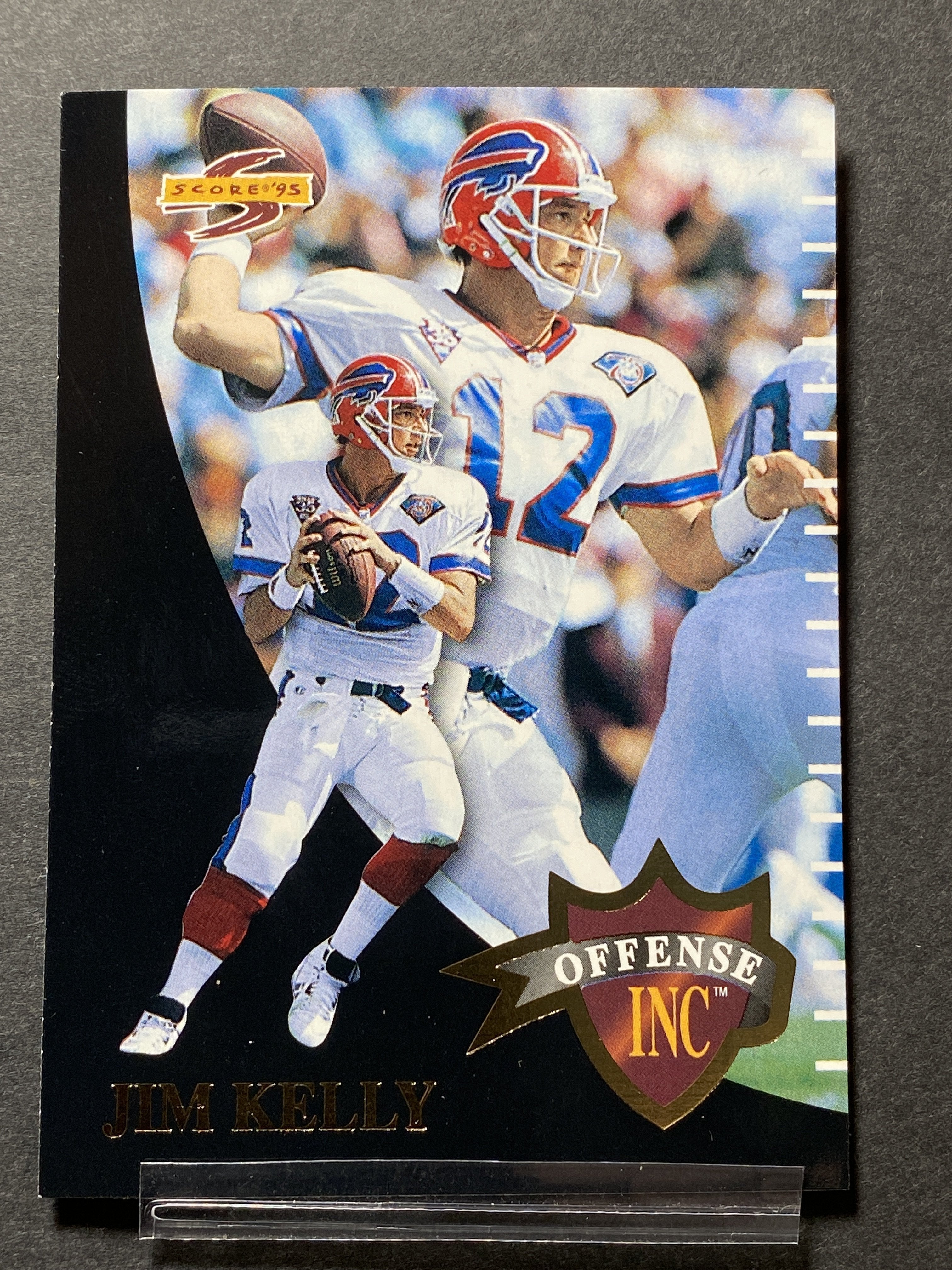 Jim Kelly Bills OF23 Score 1995 Football Card Buffalo Bills