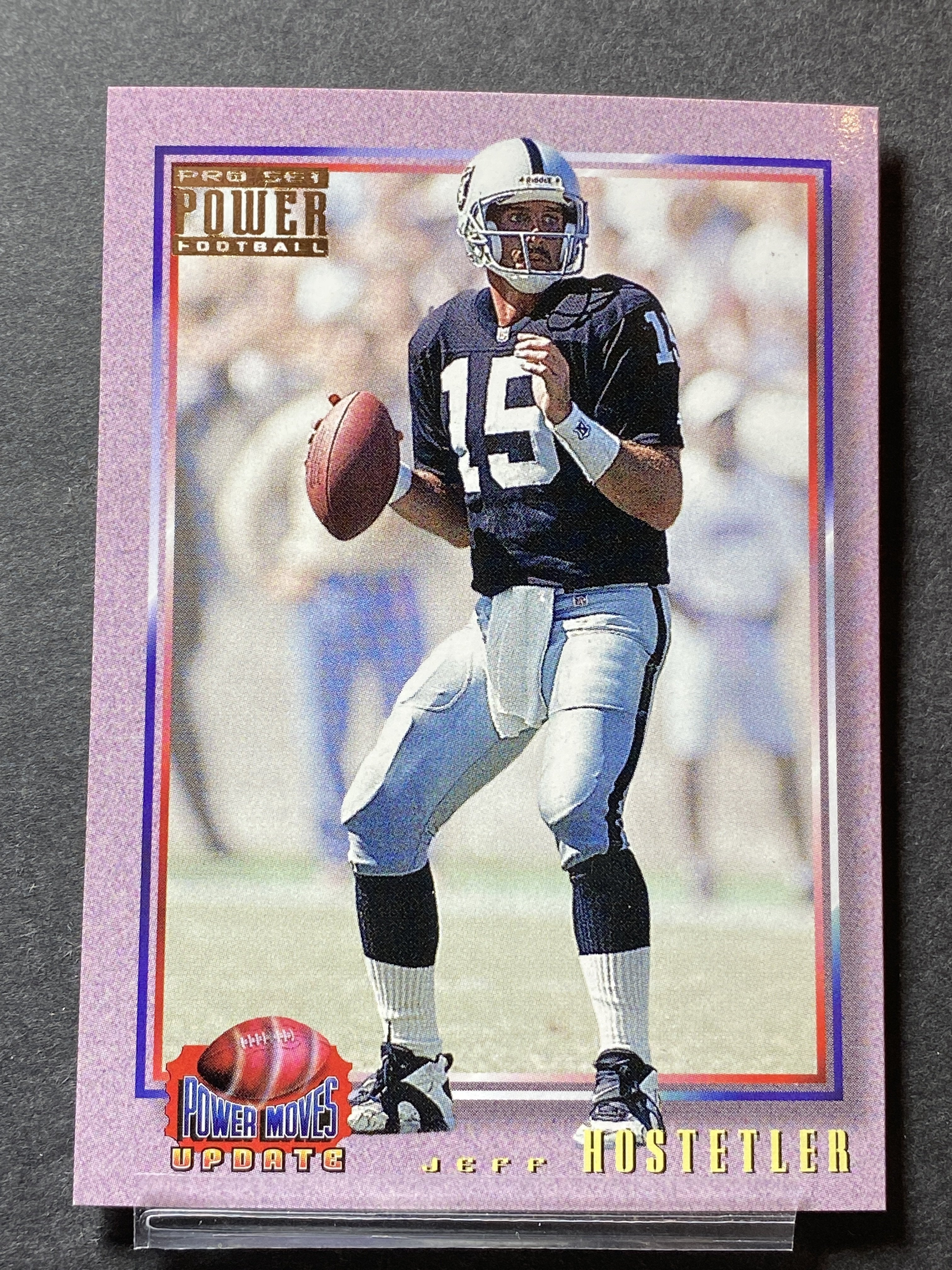 Jeff Hostetler 1993 Pro Set Football Card Las Vegas Raiders