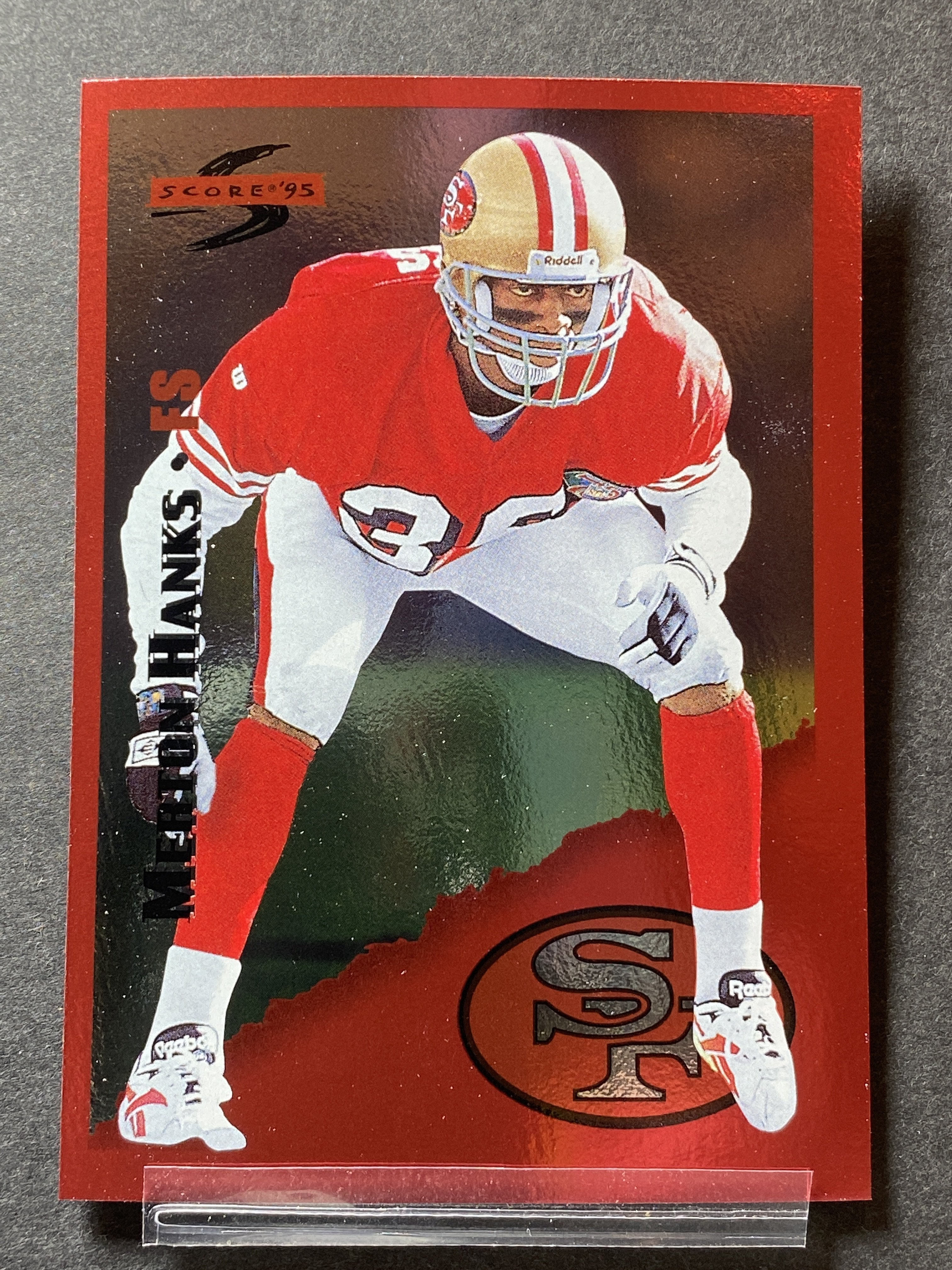 Merton Hanks 114 Score 1995 Football Card San Francisco 49ers