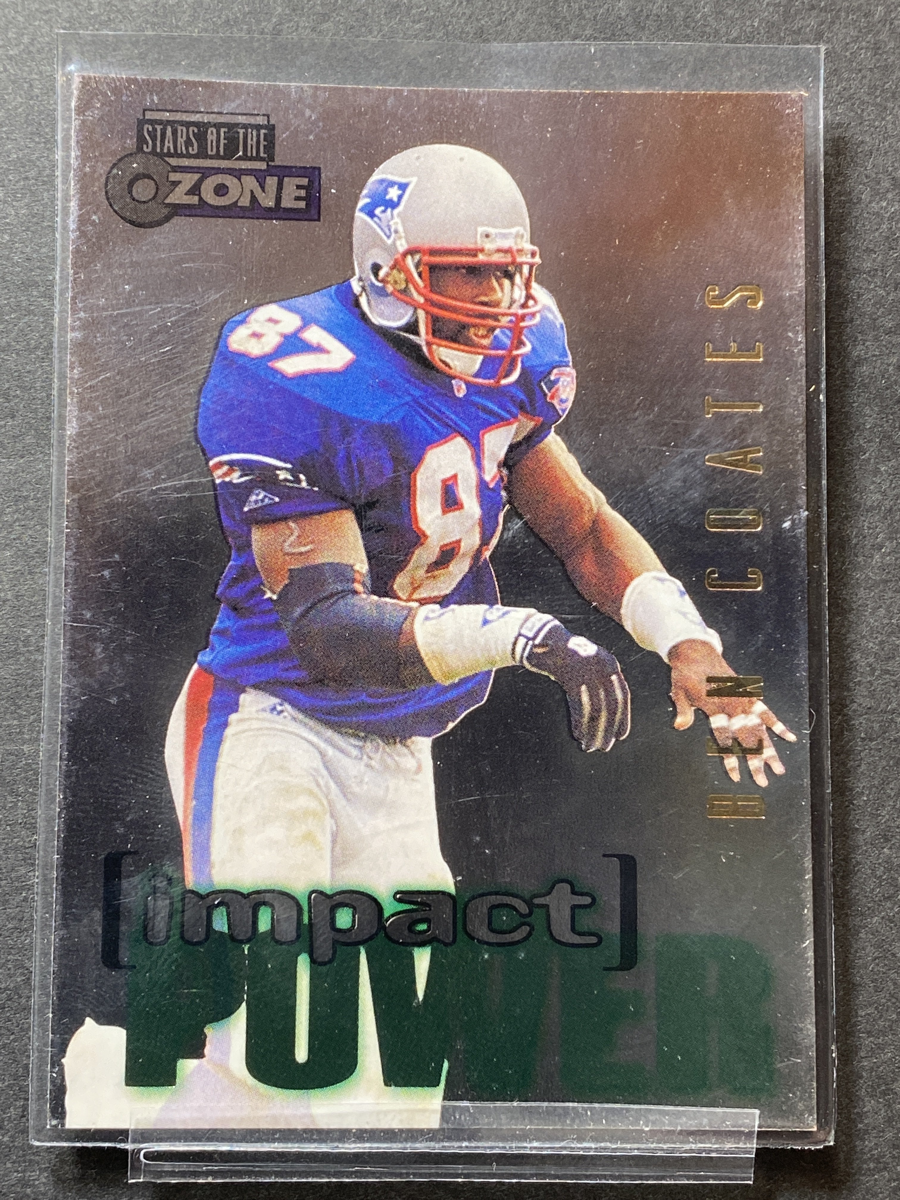 Ben Coates IP29 Patriots Sky Box 1995 Impact Power Football Card