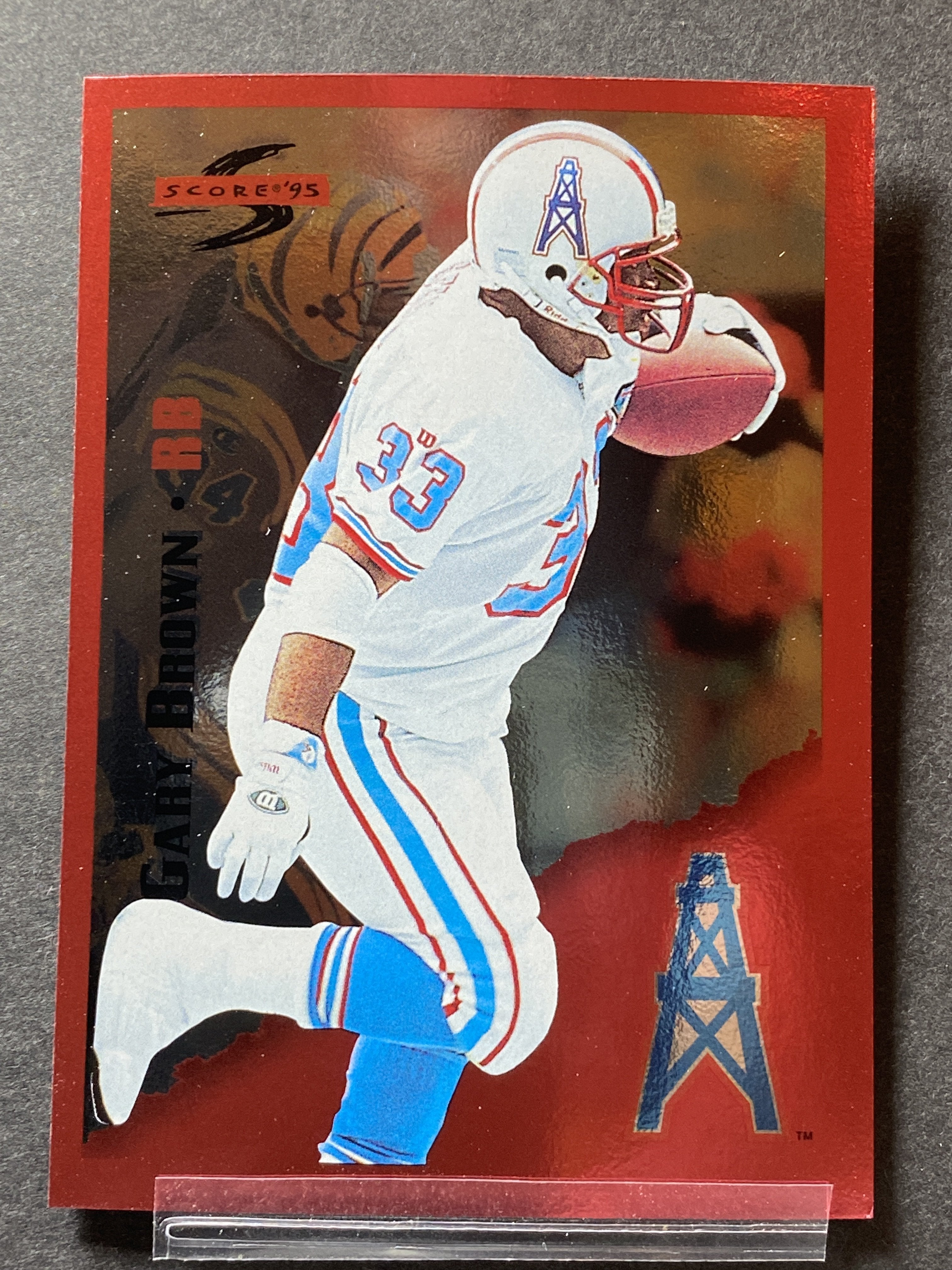 Gary Brown 134 Score 1995 Football Card Houston Oilers