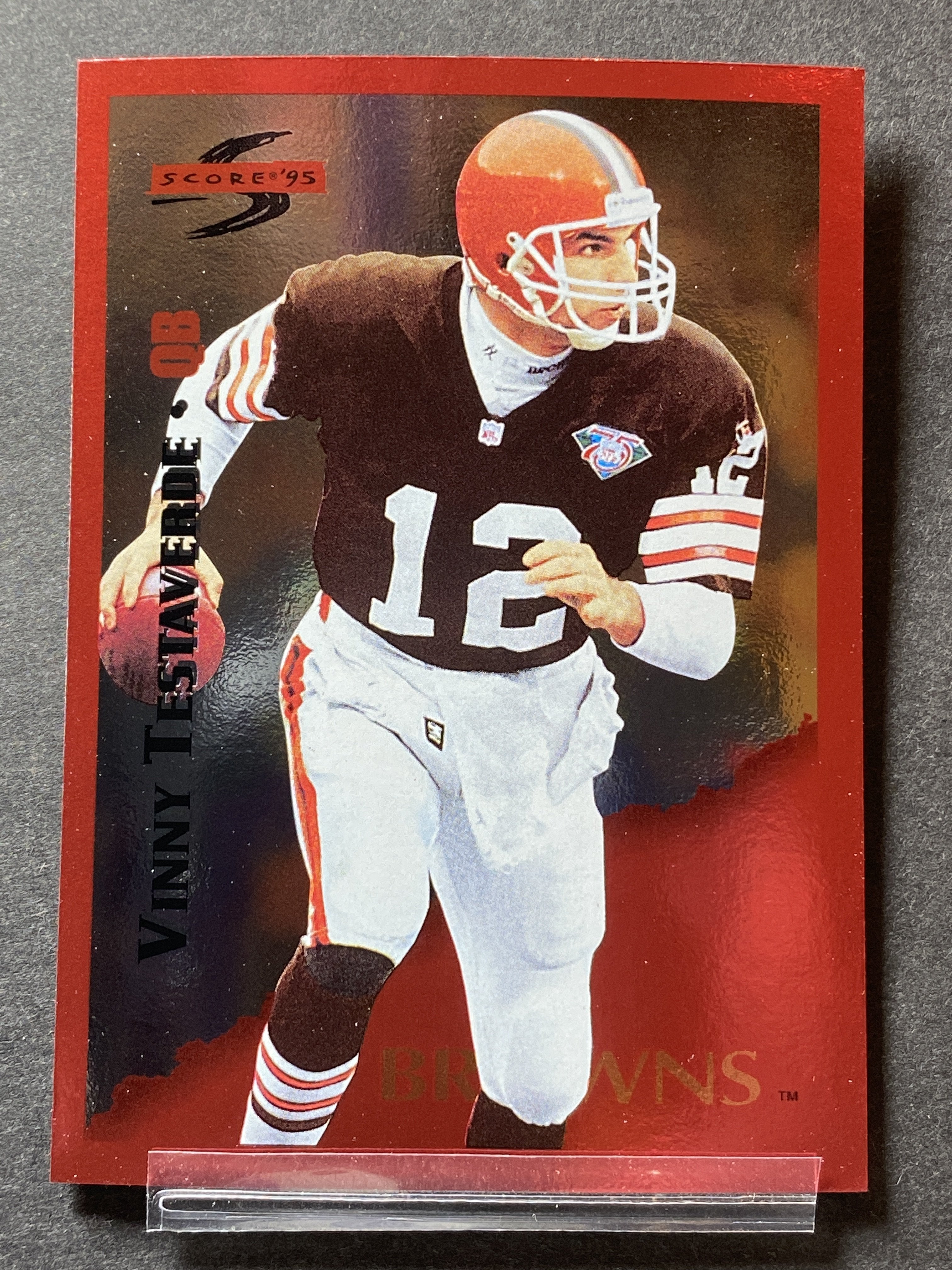 Vinny Testaverde 128 Score 1995 Football Card Cleveland Browns