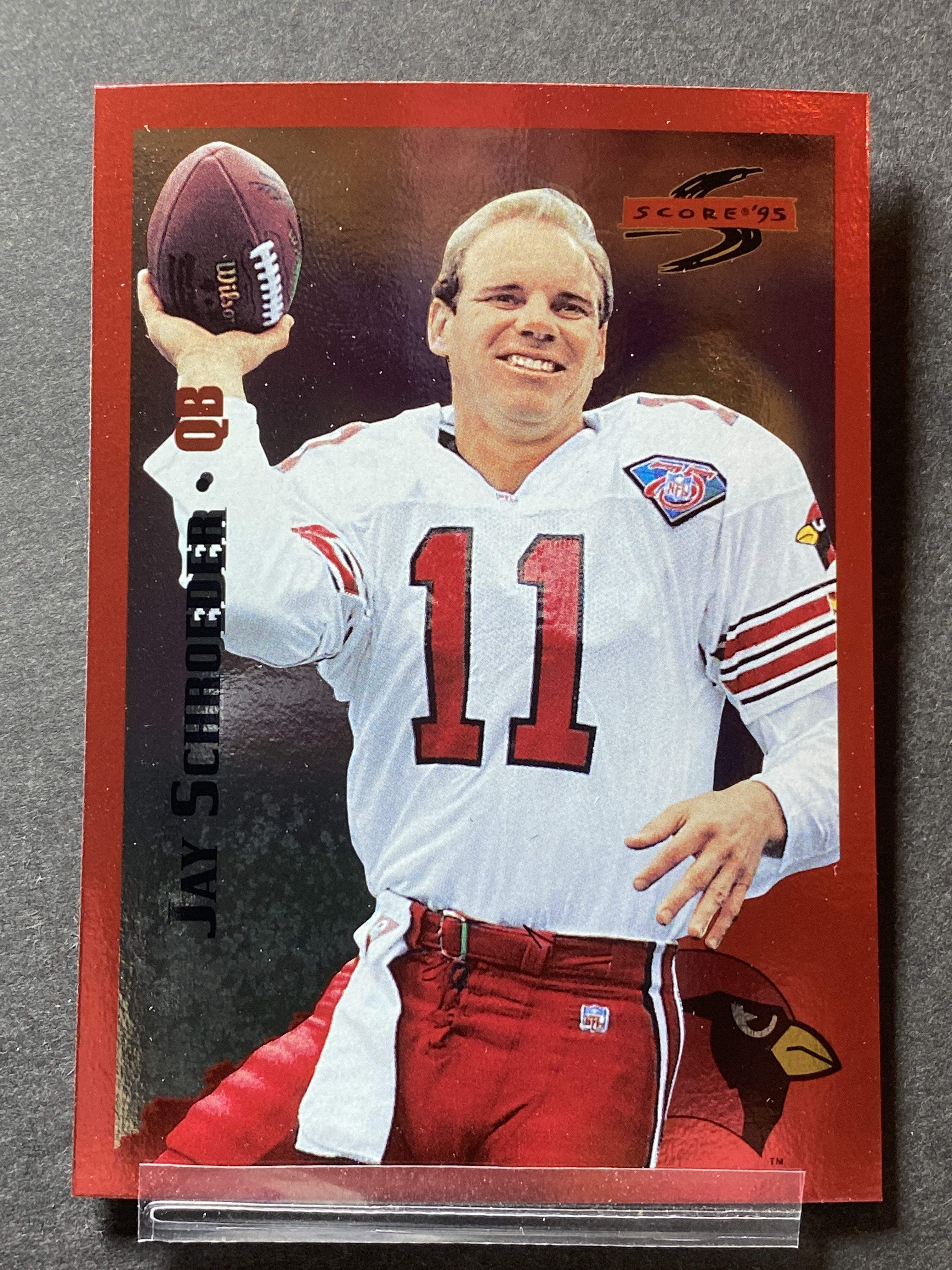 Jay Schroeder 190 Score 1995 Football Card Arizona Cardinals