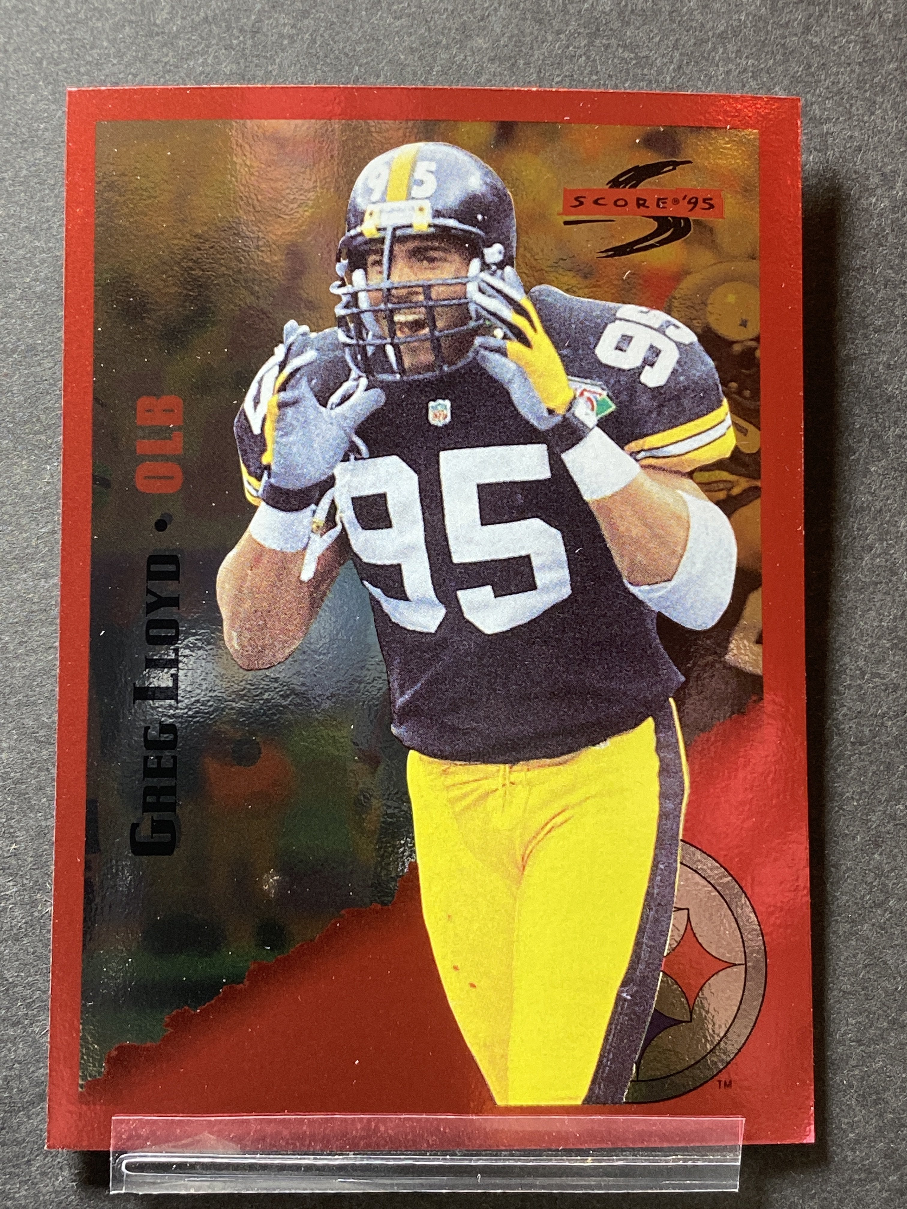 Greg Lloyd 113 Score 1995 Football Card Pittsburg Steelers