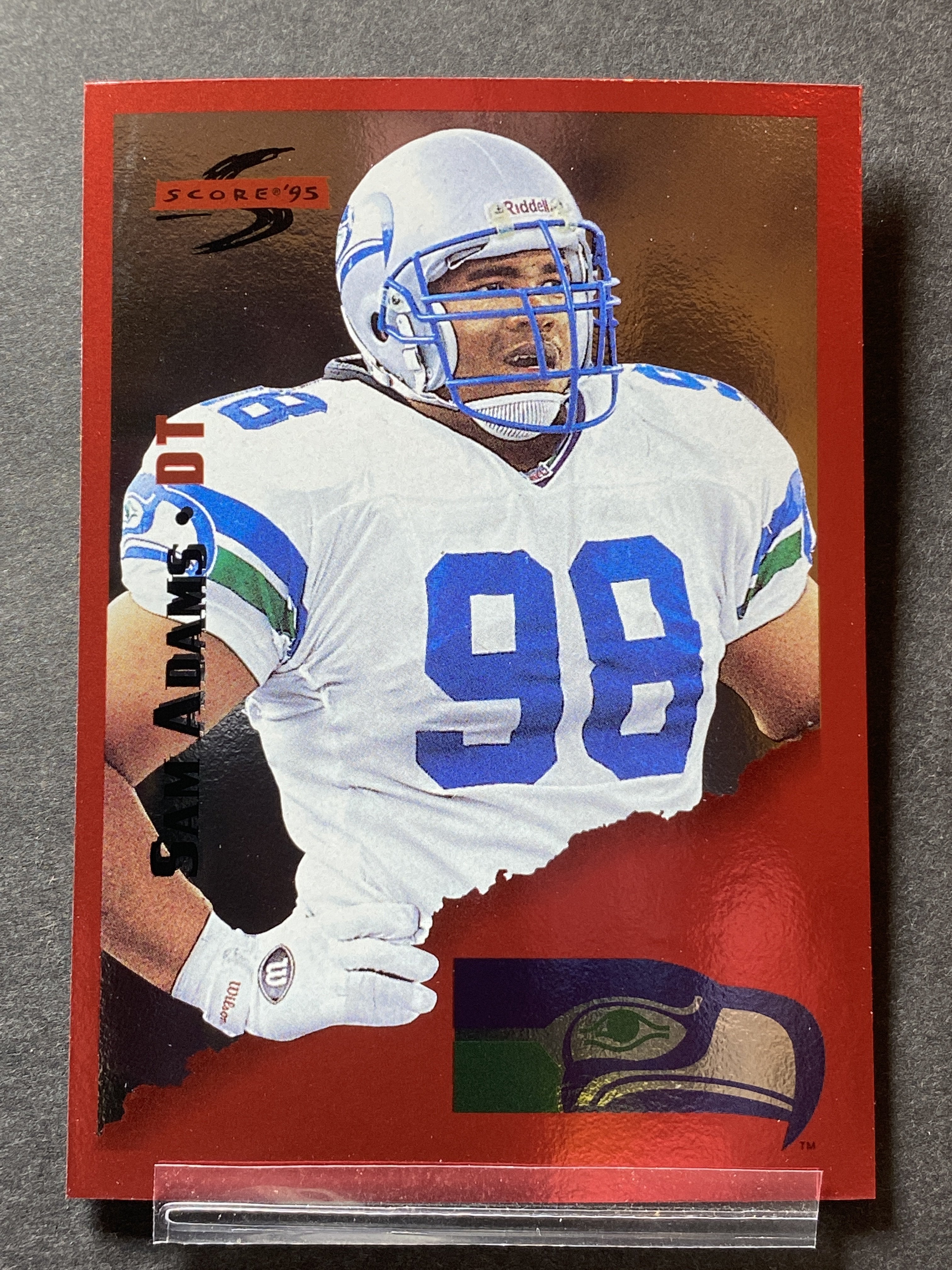 Sam Adams 164 Score 1995 Football Card Seattle Seahawks