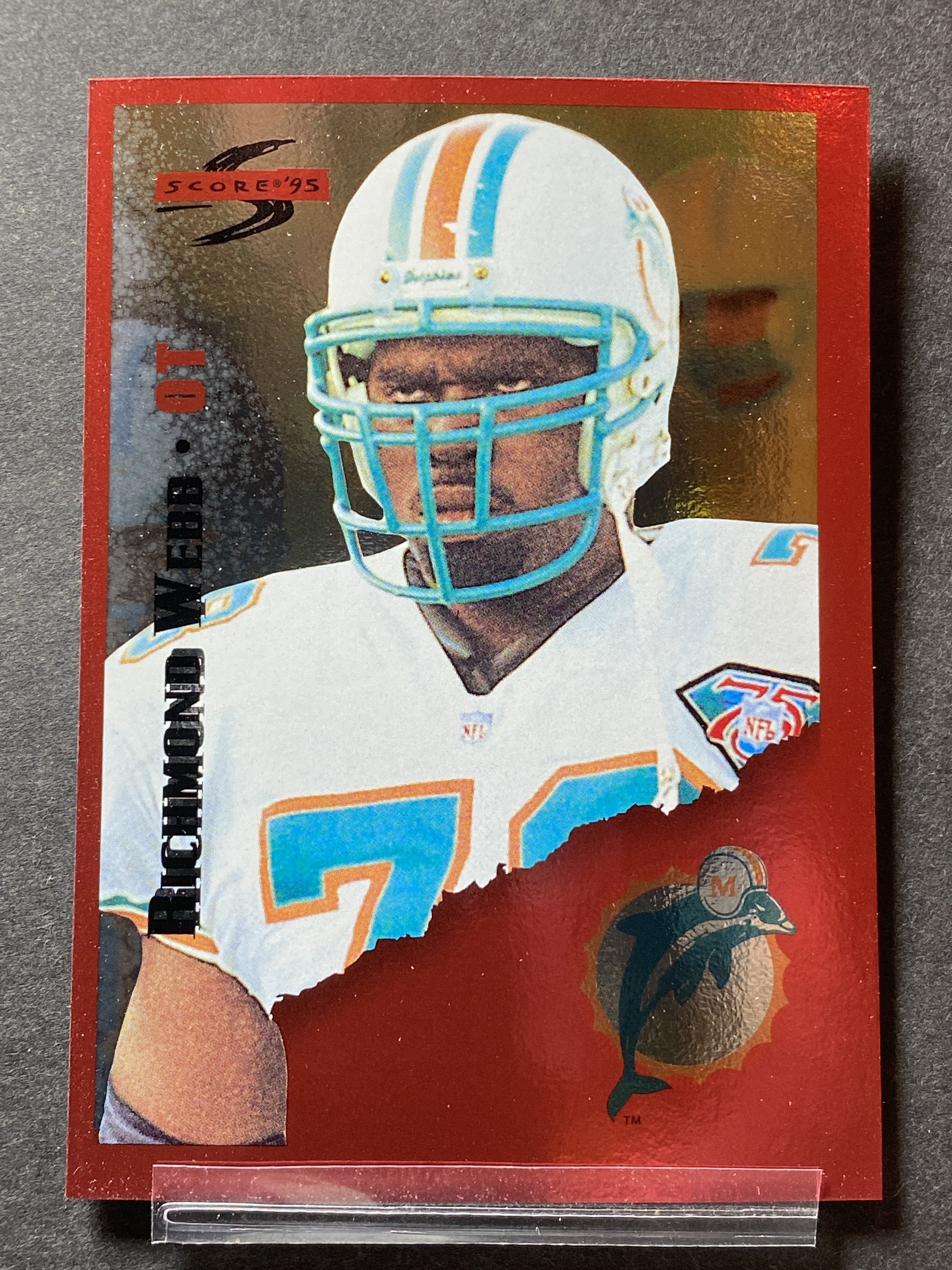 Richmond webb 142 Score 1995 Football Card Miami Dolphins