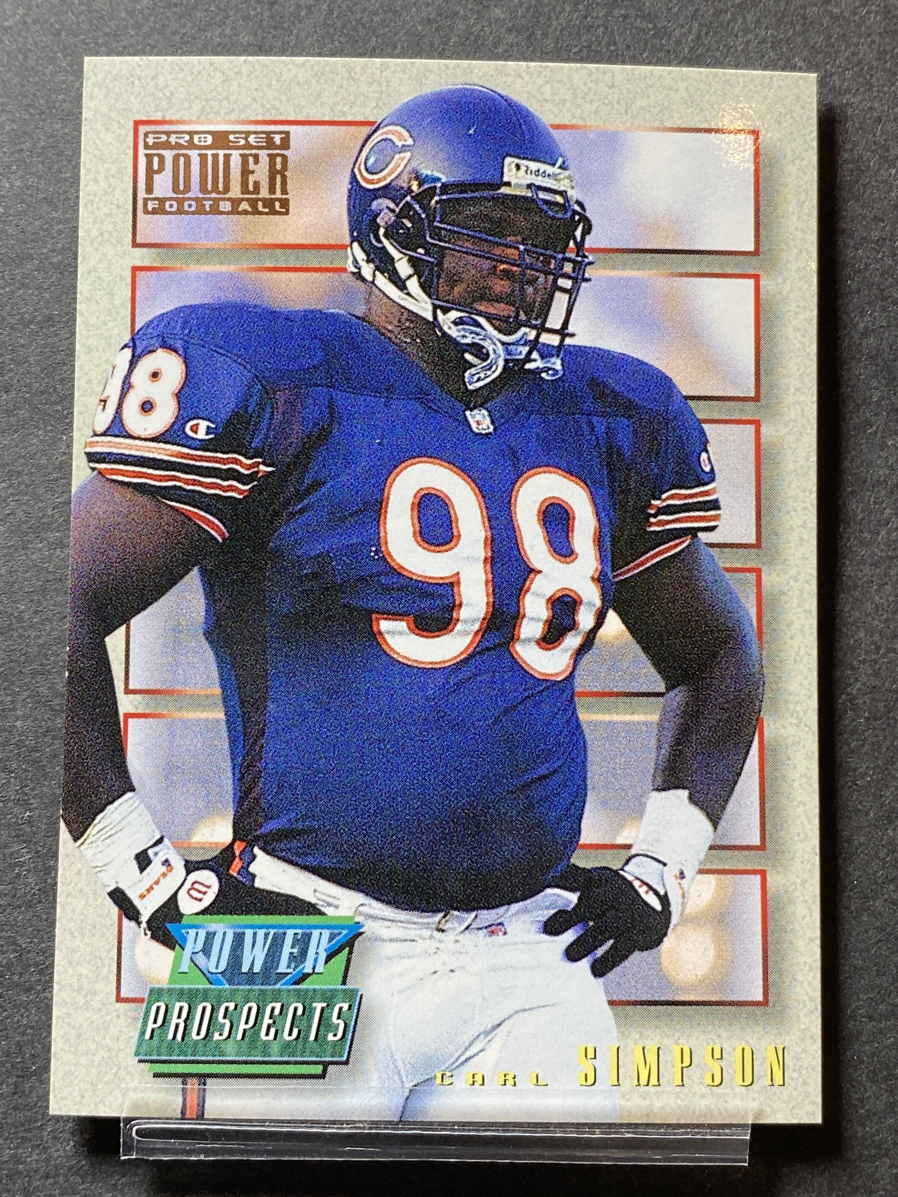Carl Simpson 1993 Pro Set Football Card Chicago Bears
