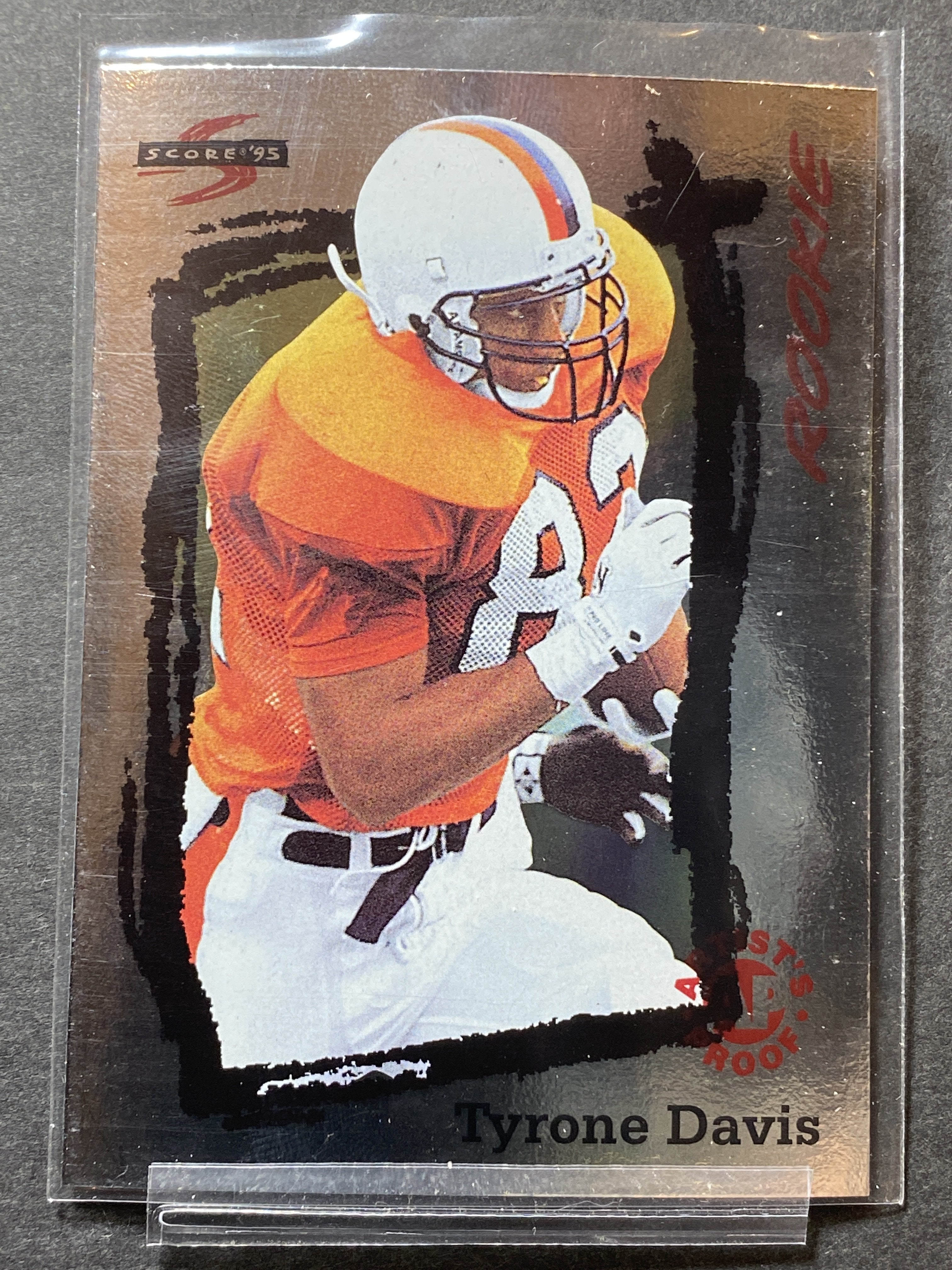 Tyrone Davis Jets 270 Score 1995 Football Card New York Jets