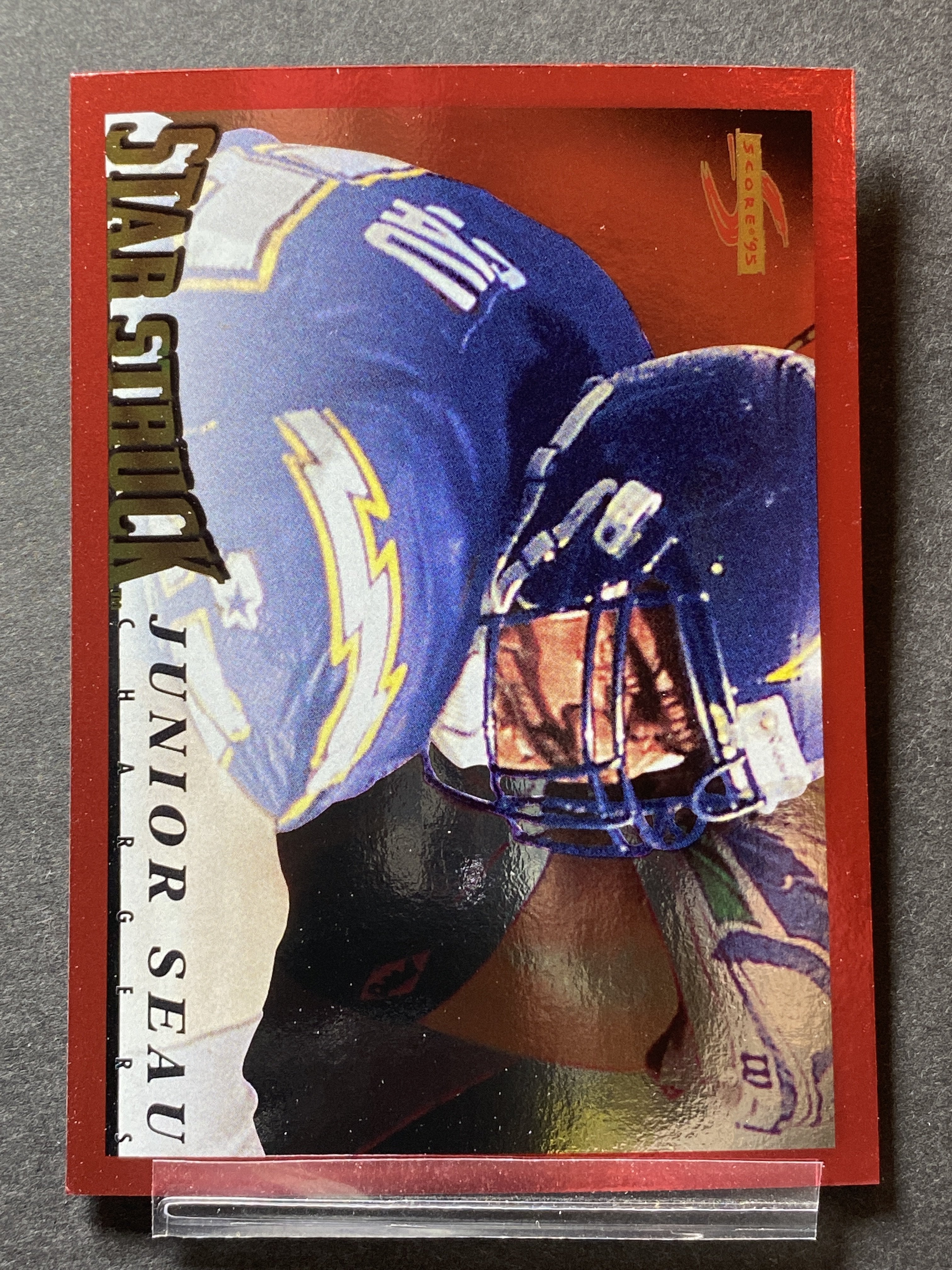 Junior Seau Score 1995 Football Card Los Angeles Chargers